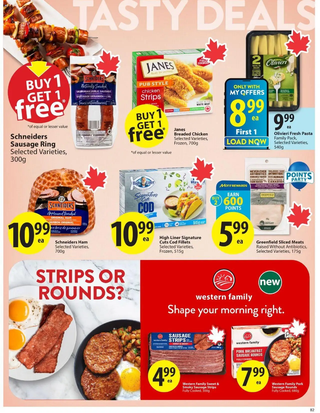 Save on foods flyer valid from 18.09.2025 | Page: 10 | Products: Pasta, Turkey, Chicken, Pork