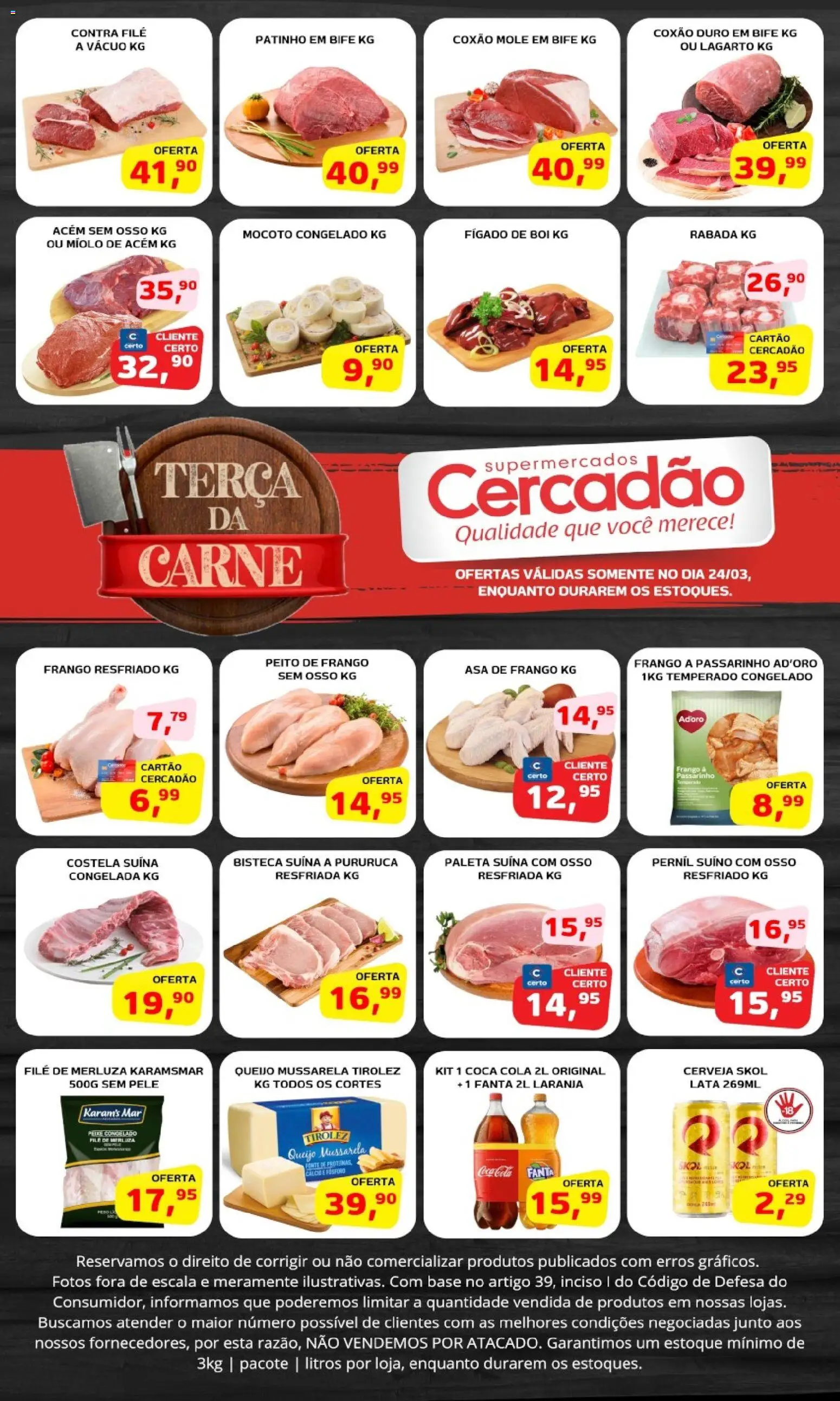 Cercadão Folheto - válido de 24.03.2026 | Página: 1 | Produtos: Fanta, Pernil, Queijo, Mussarela