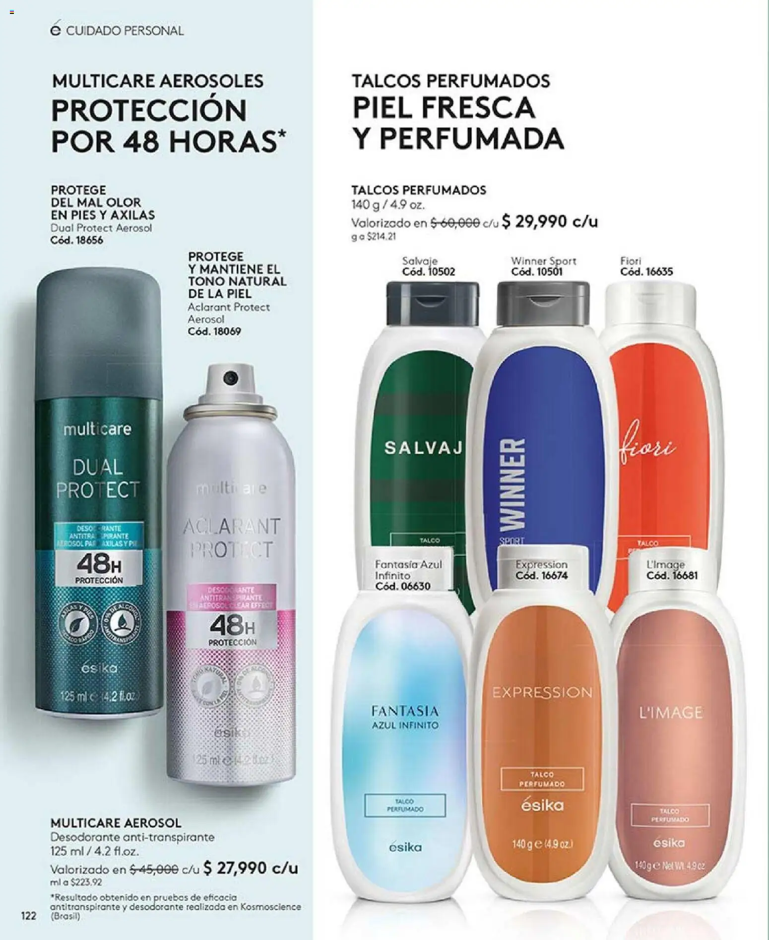 Ésika revista - valida desde el 20.02.2026 | Página: 122 | Productos: Desodorante, Antitranspirante