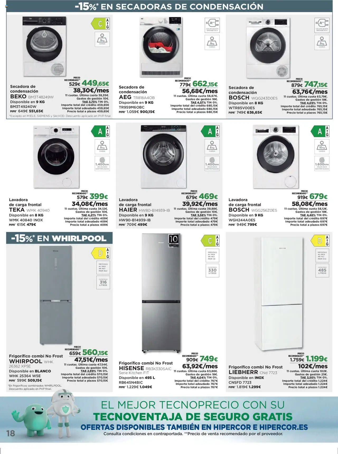Nuevas ofertas de El Corte Inglés válidas en toda la República Mexicana desde el 08.09.2025. ¡Encuentra las mejores ofertas en El Corte Inglés - Catálogo University! | Página: 18 | Productos: Secadora, Lavadora