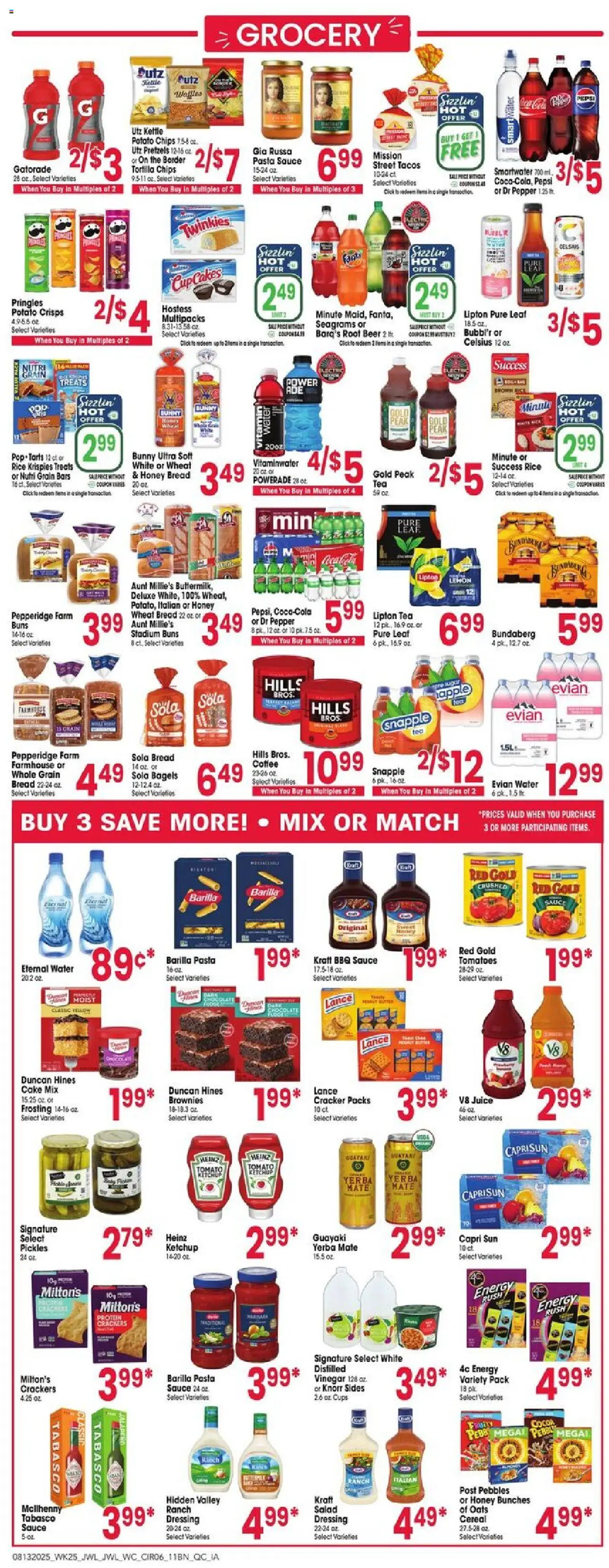 Jewel Osco Weekly Ad - valid from 13.08.2025 | Page: 9 | Products: Bread, Chocolate, Rice, Tea