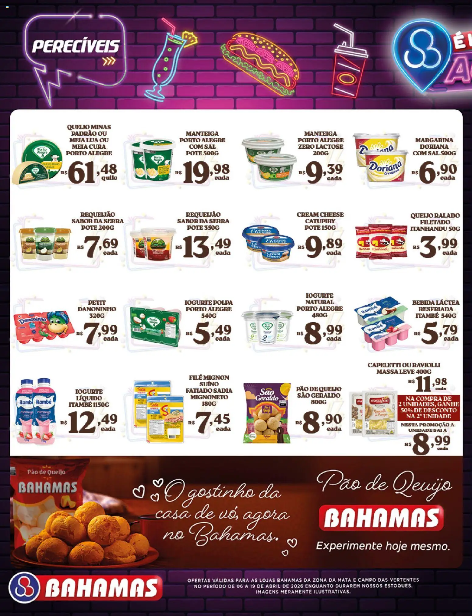 Bahamas Supermercados Folheto - válido de 06.04.2026 | Página: 8 | Produtos: Doriana, Cream cheese, Catupiry, Massa
