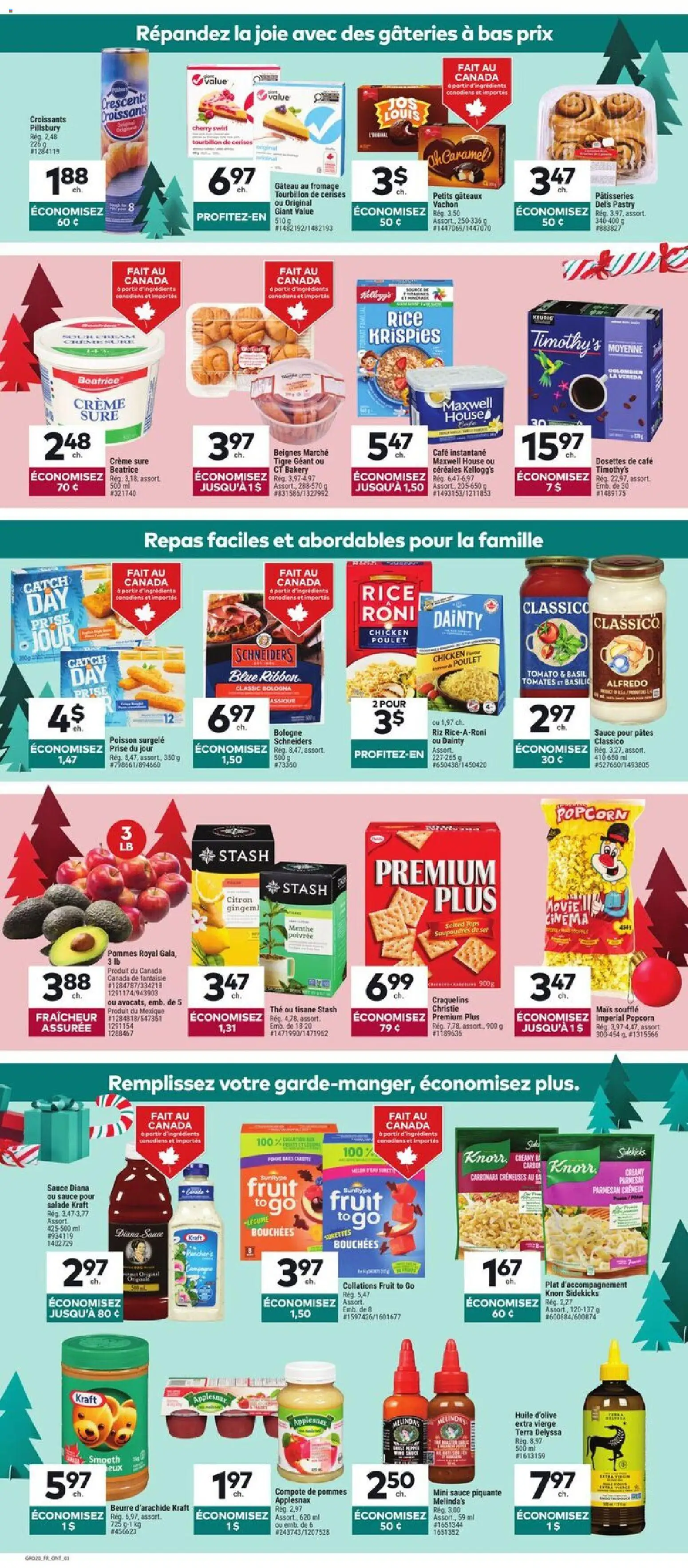 Giant Tiger flyer valid from 17.12.2025 | Page: 3 | Products: Pasta, Salad, Butter, Apples