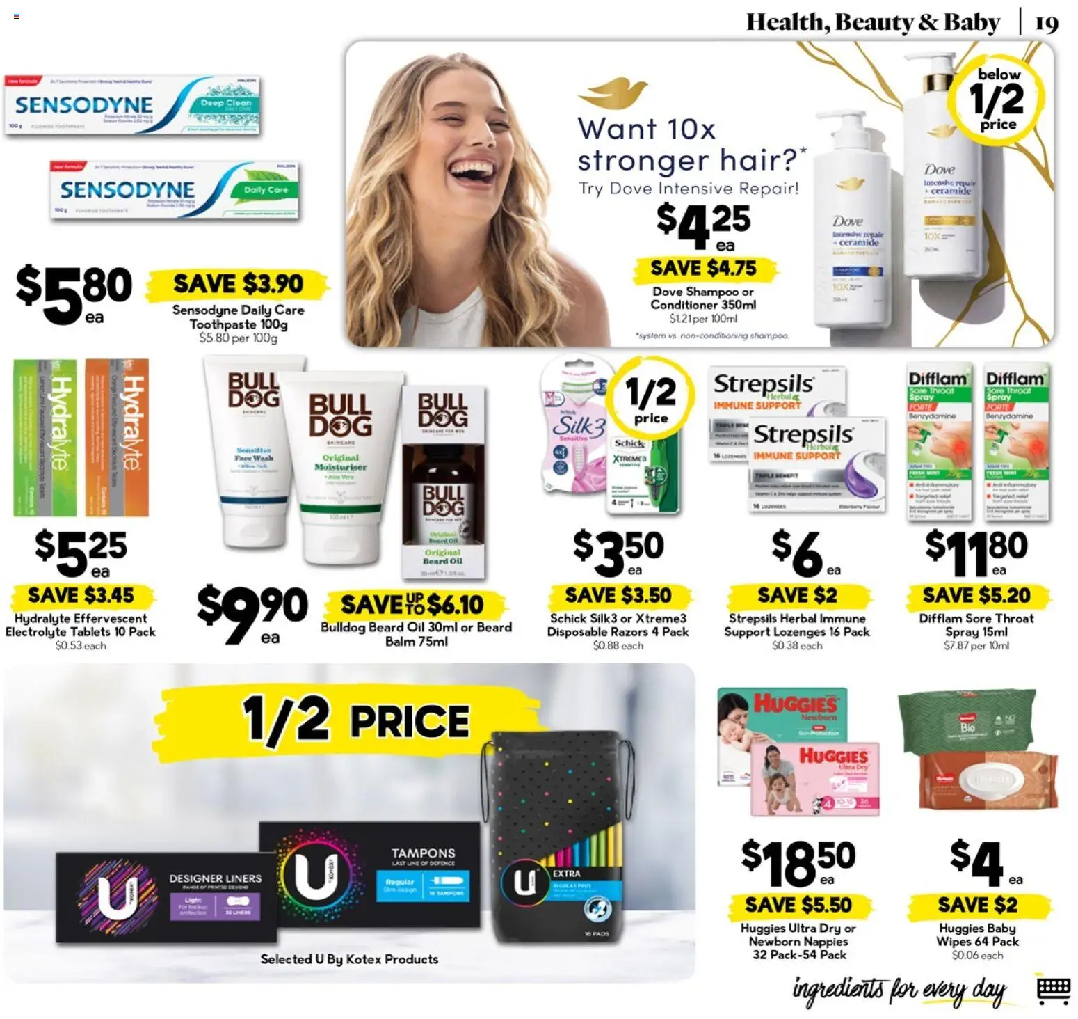 Drakes catalogue - valid from 15.04.2026 | Page: 19 | Products: Conditioner, Oil, Tampons, Tablets