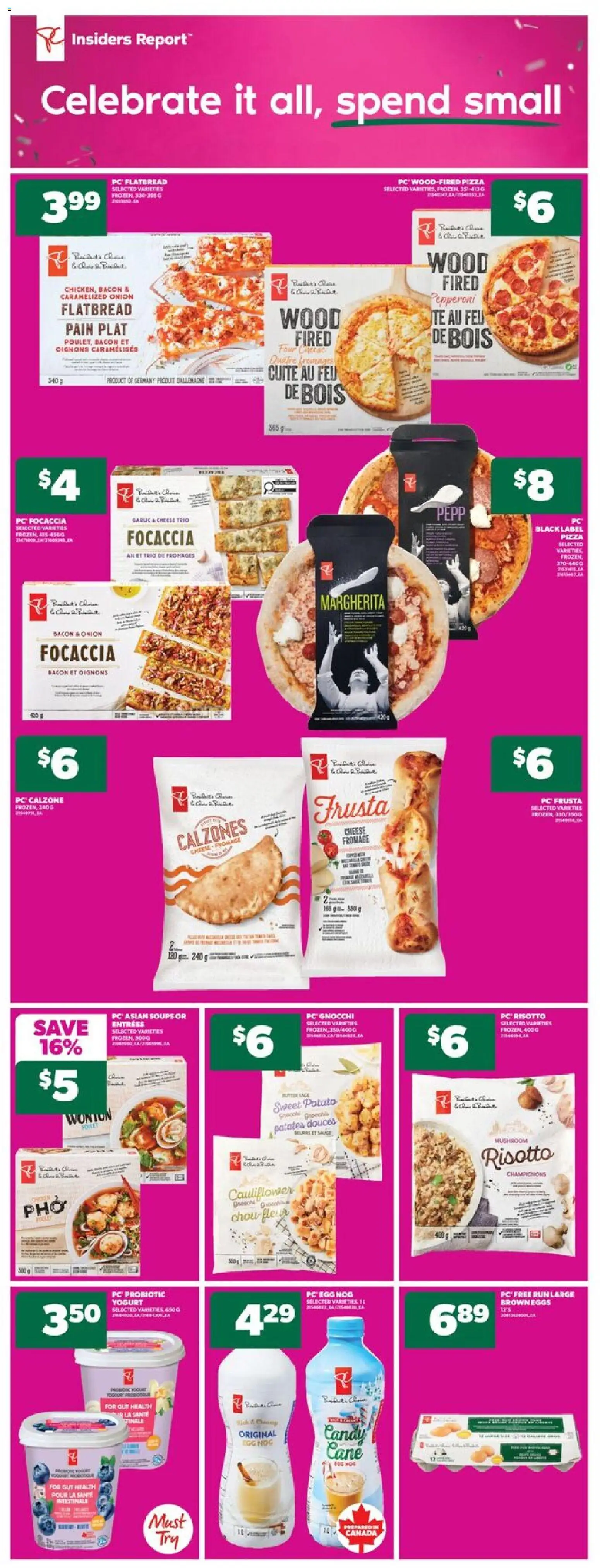 Real Canadian Superstore flyer valid from 04.12.2025 | Page: 12 | Products: PC, Cheese, Yogurt, Pizza