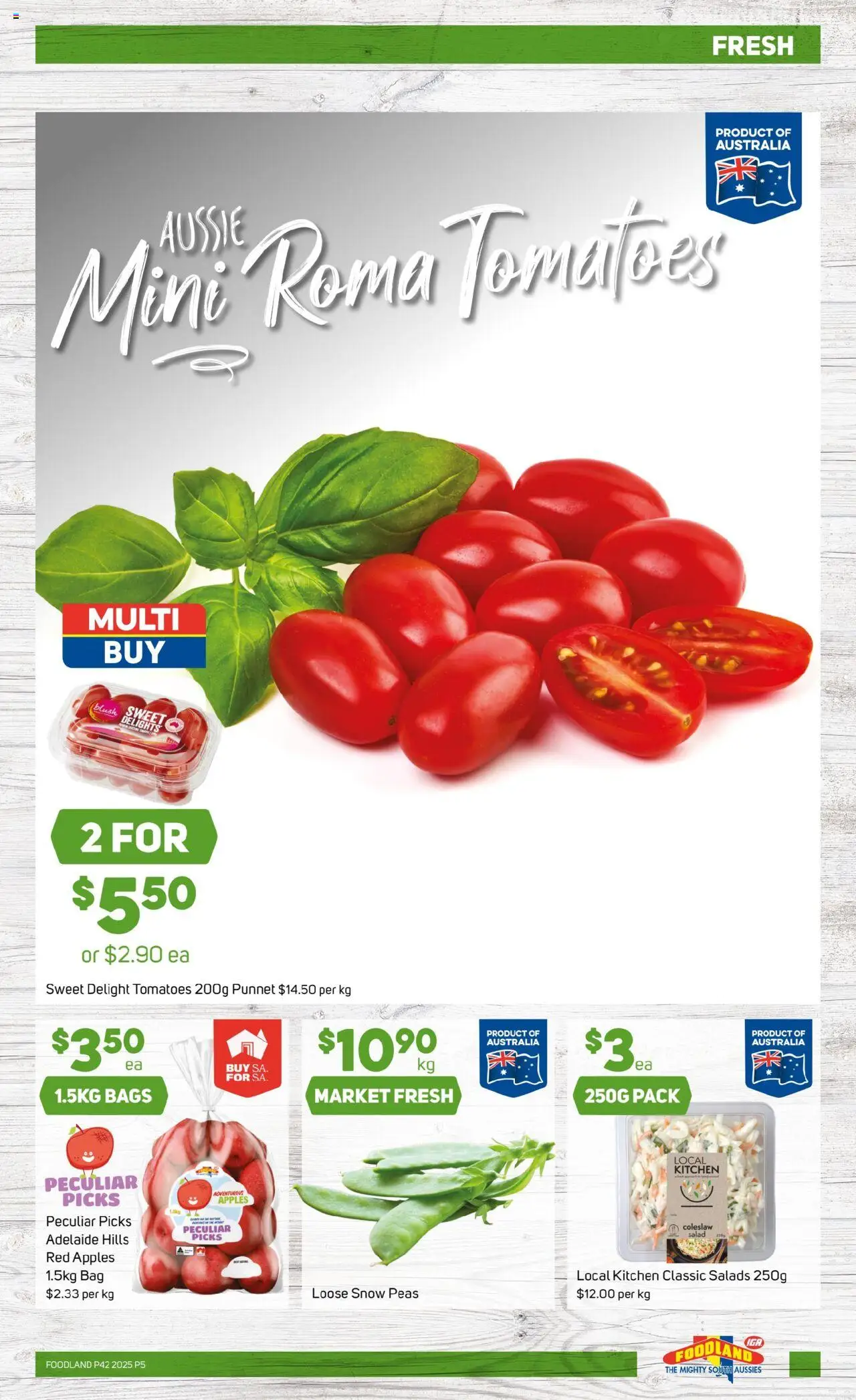 Foodland catalogue - valid from 15.10.2025 | Page: 5 | Products: Blush, Apples, Salad, Bag