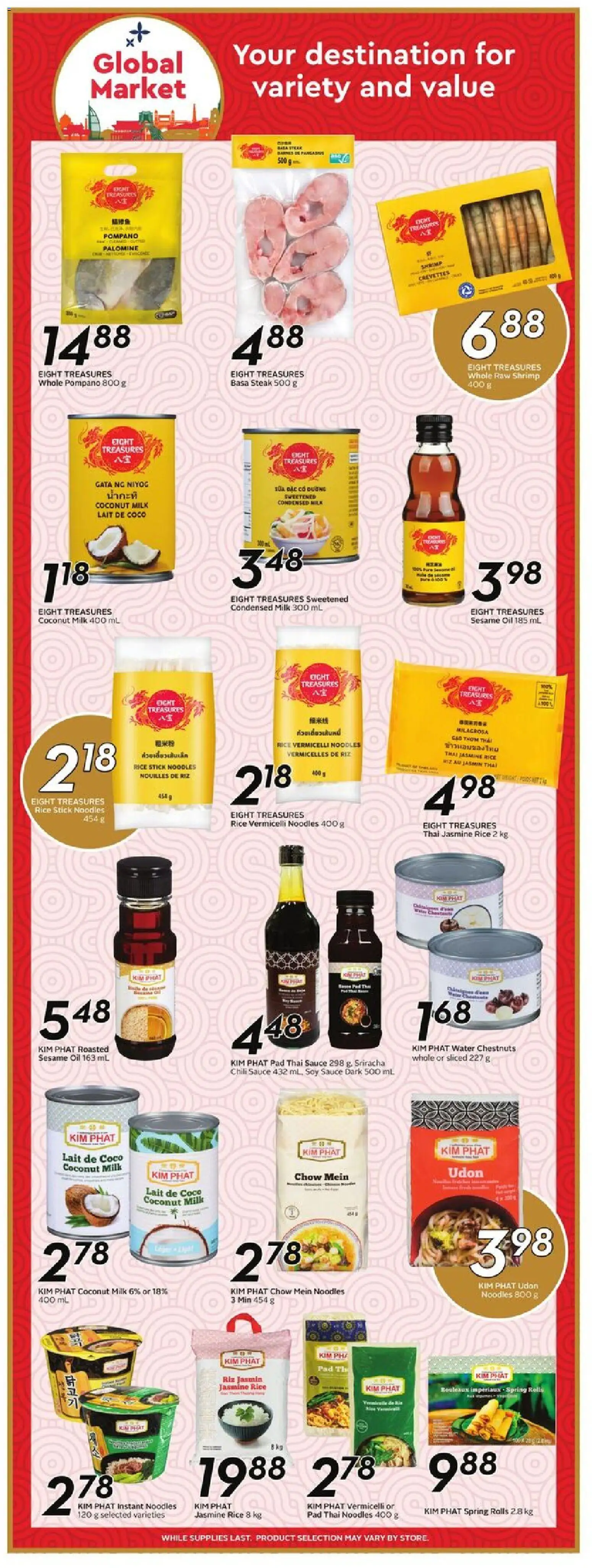 Sobeys flyer valid from 08.01.2026 | Page: 15 | Products: Rice, Noodles, Milk, Oil