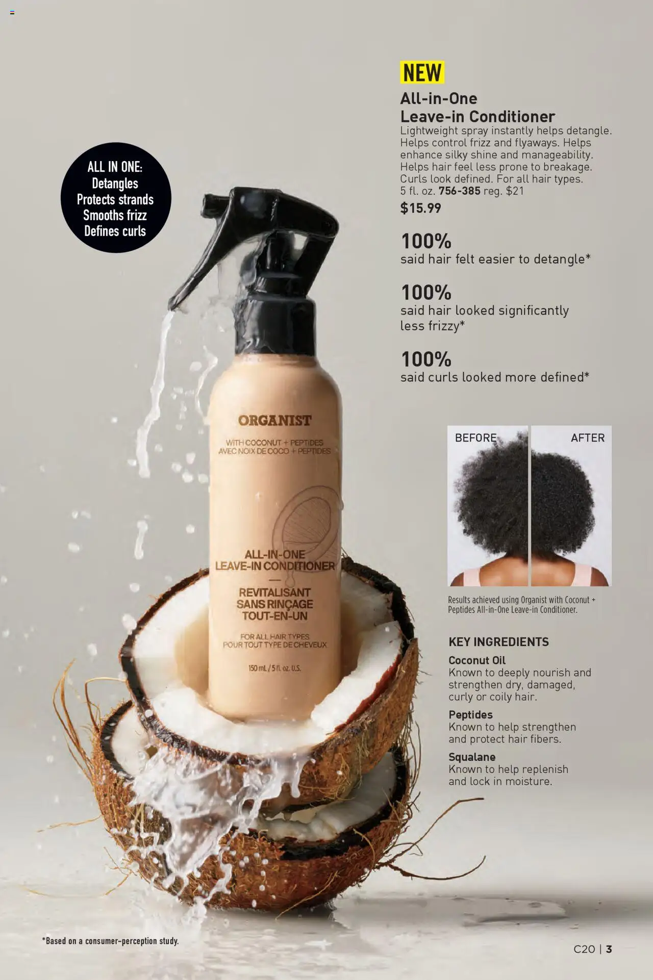 Avon Brochure - valid from 24.09.2025 | Page: 3 | Products: Coconut Oil, Conditioner, Oil