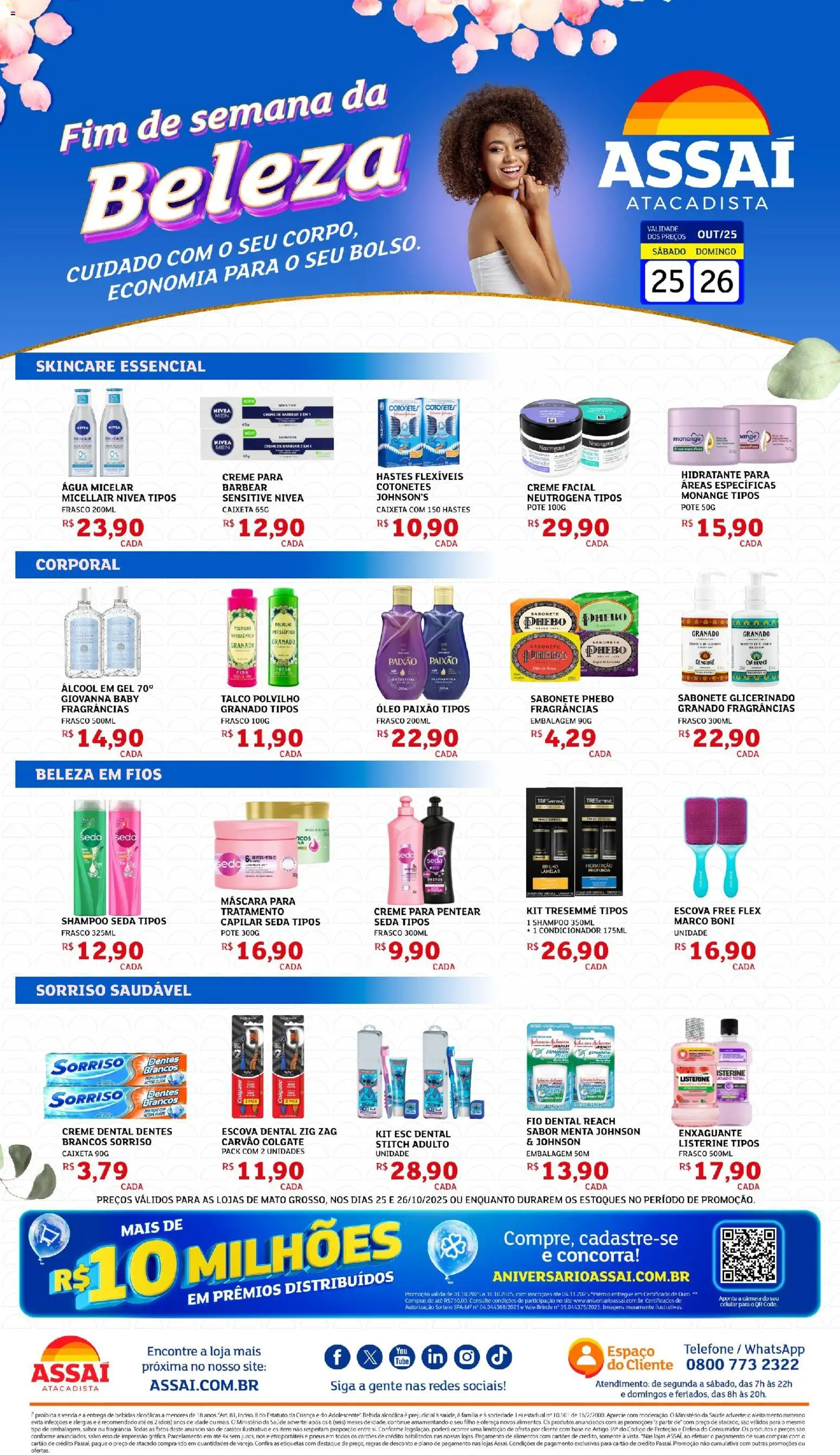 Assaí Atacadista Folheto - válido de 25.10.2025 | Página: 1 | Produtos: Gengibre, Pneus, Base, Creme de barbear
