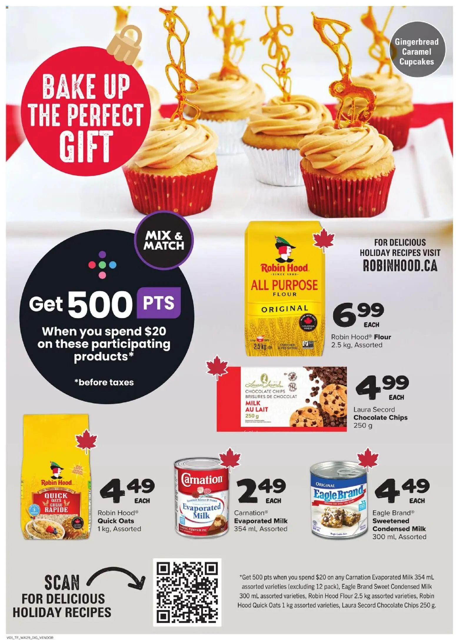 Thrifty Foods flyer valid from 13.11.2025 | Page: 20 | Products: Chips, Milk, Chocolate, Pumpkin