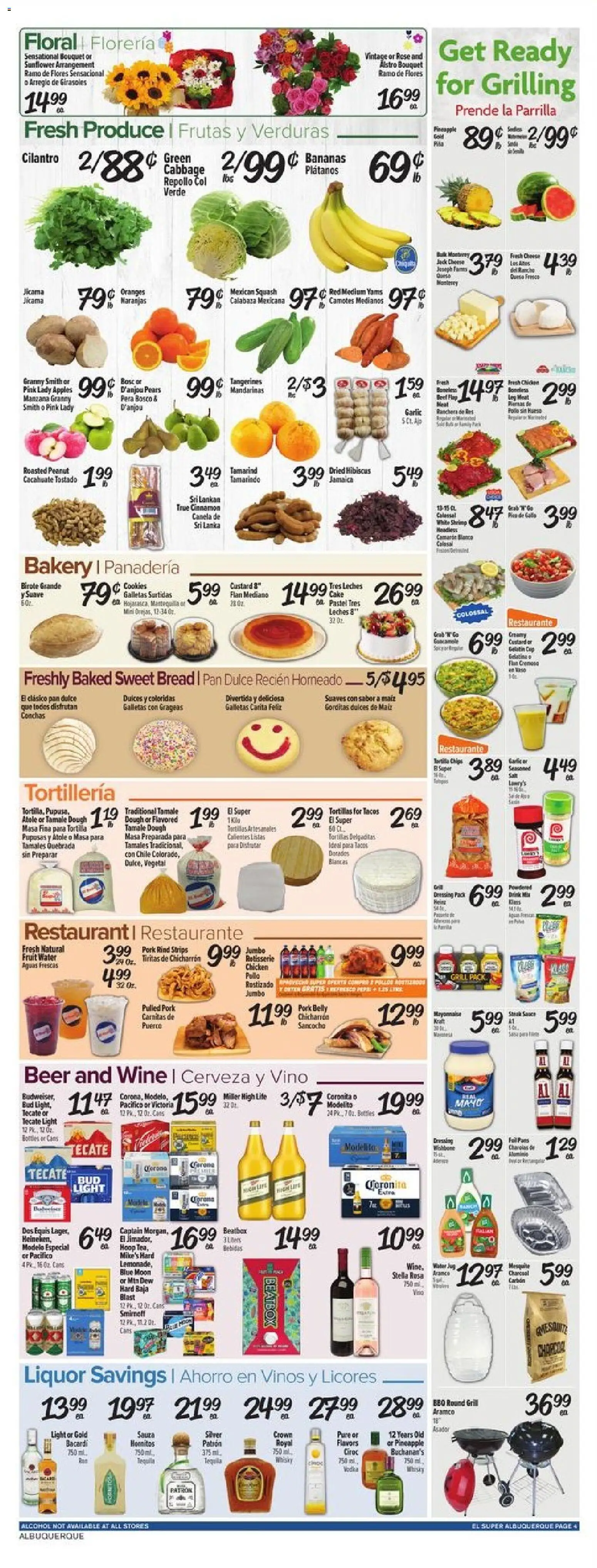 El Super Weekly Ad - NM - valid from 22.04.2026 | Page: 4 | Products: Bread, Wine, Apples, Garlic