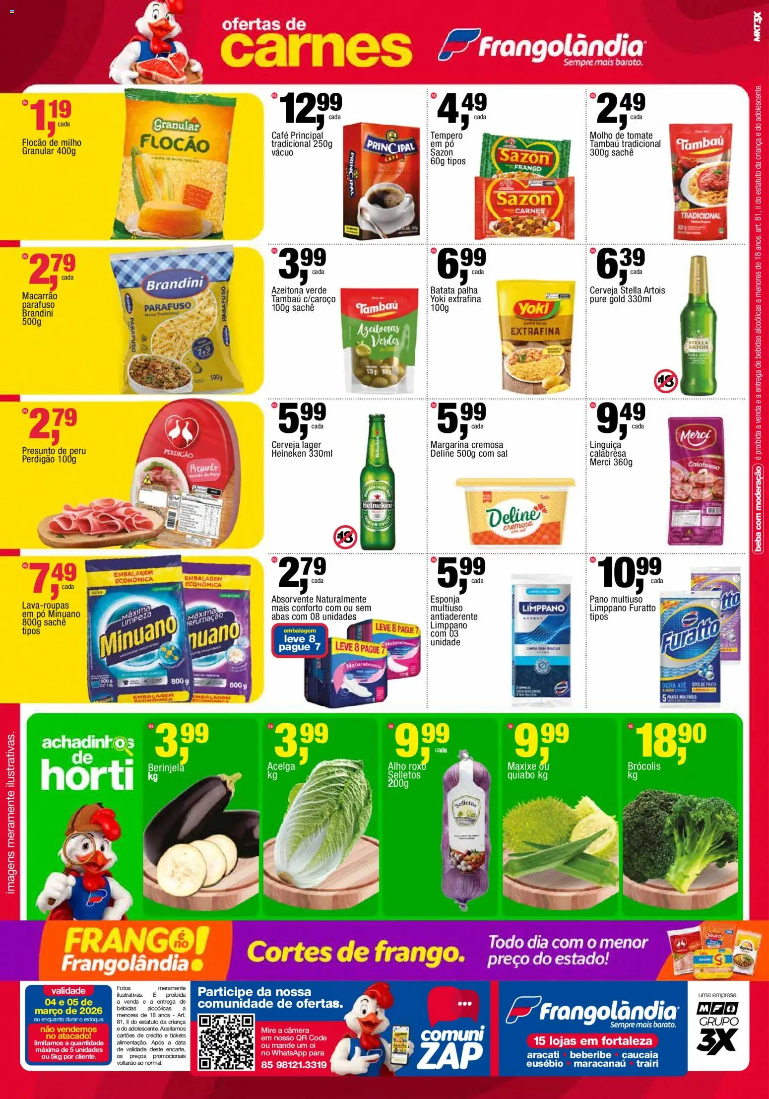 Frangolândia Folheto - válido de 04.03.2026 | Página: 2 | Produtos: Esponja, Quiabo, Molho de tomate, Margarina