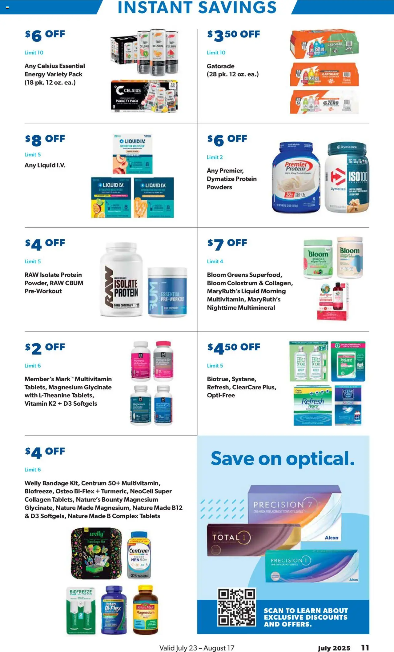 Sam's Club Instant Savings - valid from 23.07.2025 | Page: 11 | Products: Vitamin, Magnesium, B Complex, Chocolate