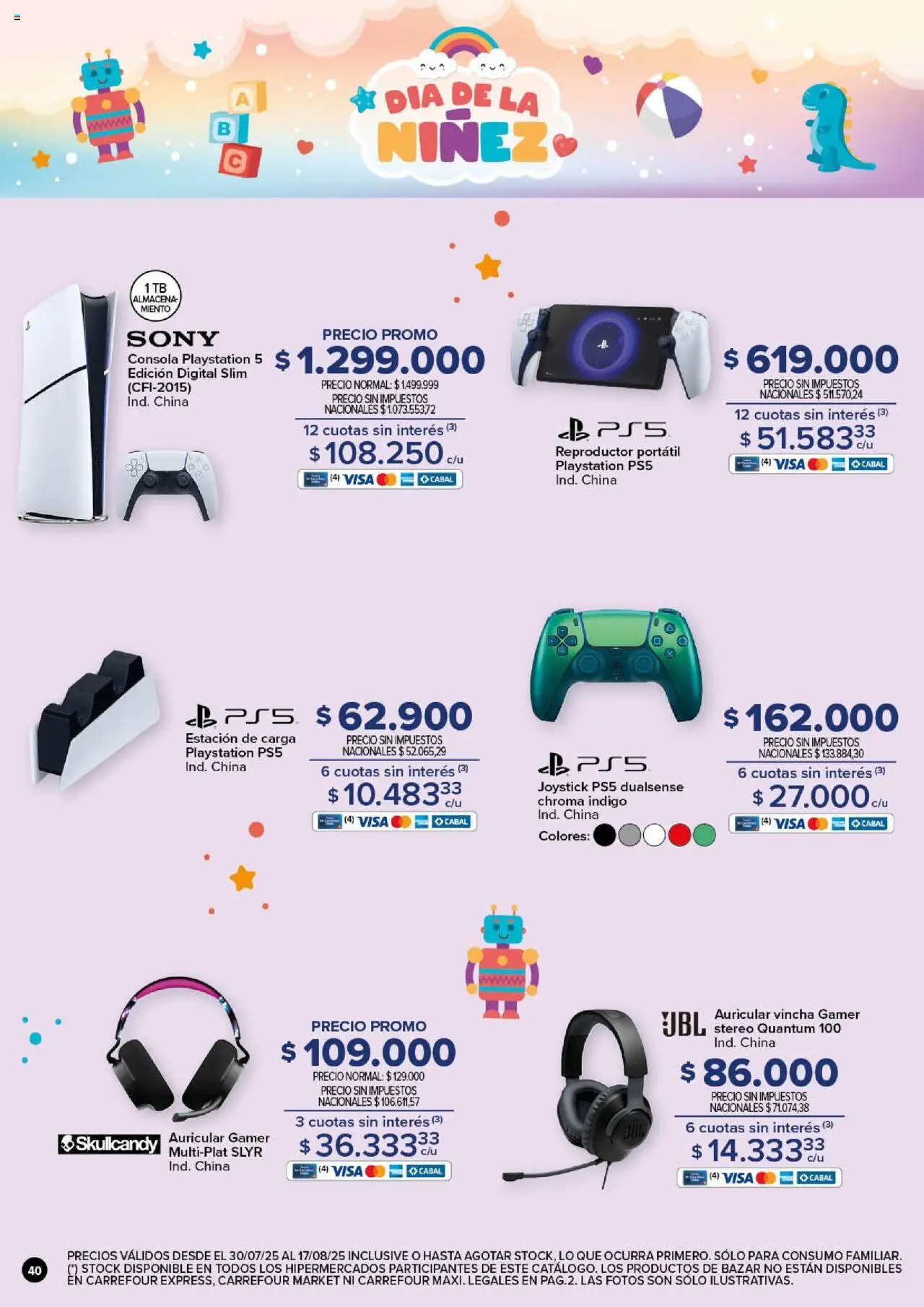 Carrefour - Día de la Niñez │ válido desde el 30.07.2025 | Página: 40 | Productos: Vincha, Joystick
