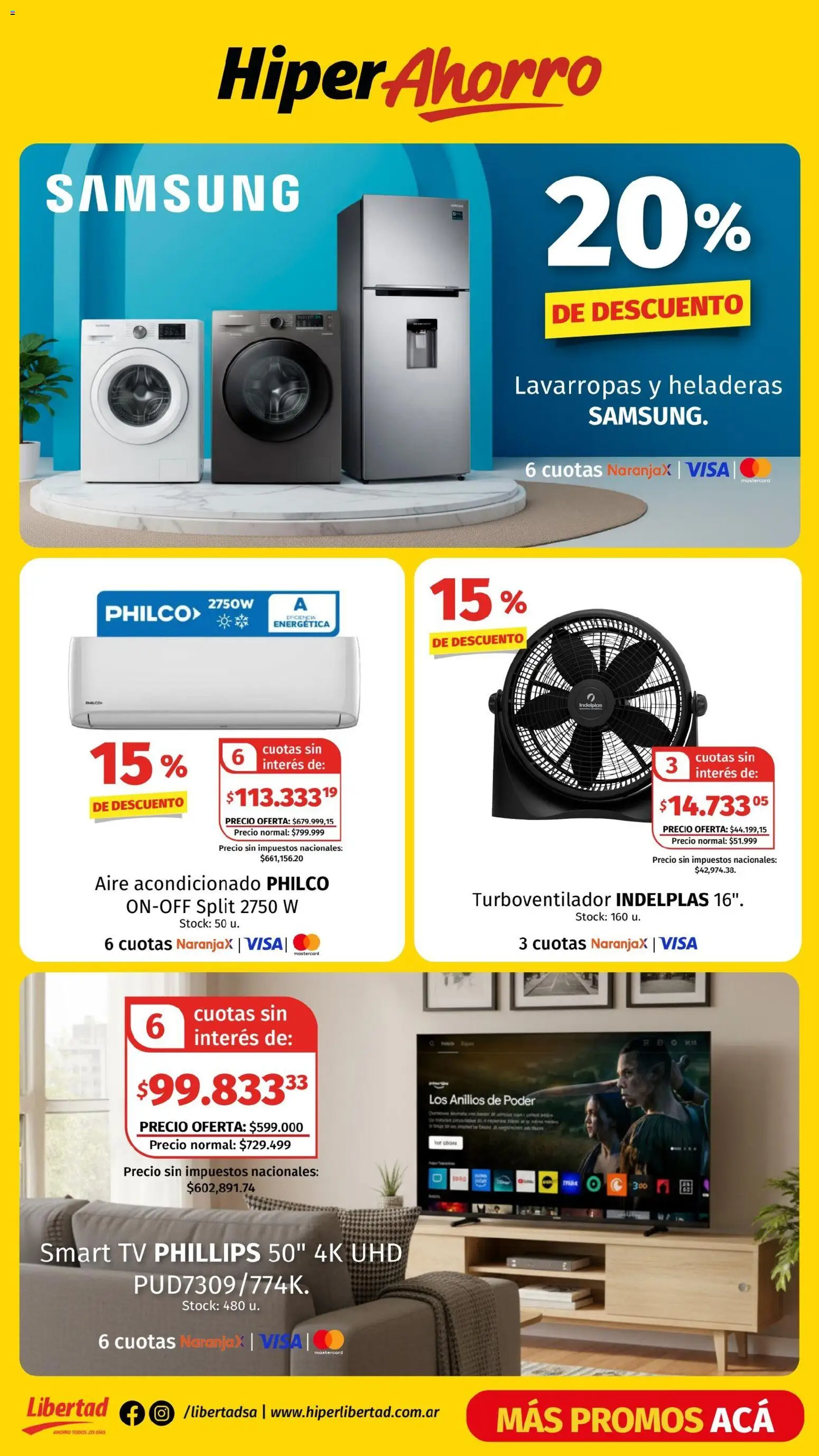 Hipermercado Libertad catálogo │ válido desde el 09.10.2025 | Página: 11 | Productos: Aire acondicionado, Lavarropas