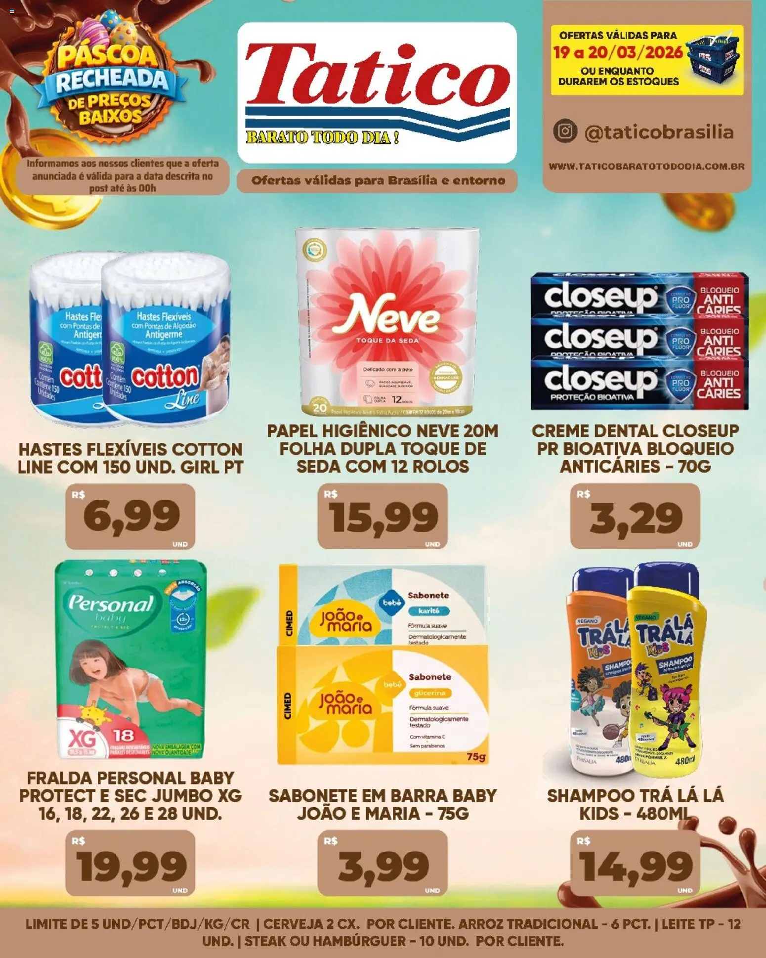 Tatico Folheto - válido de 21.03.2026 | Página: 40 | Produtos: Shampoo, Arroz, Creme, Sabonete