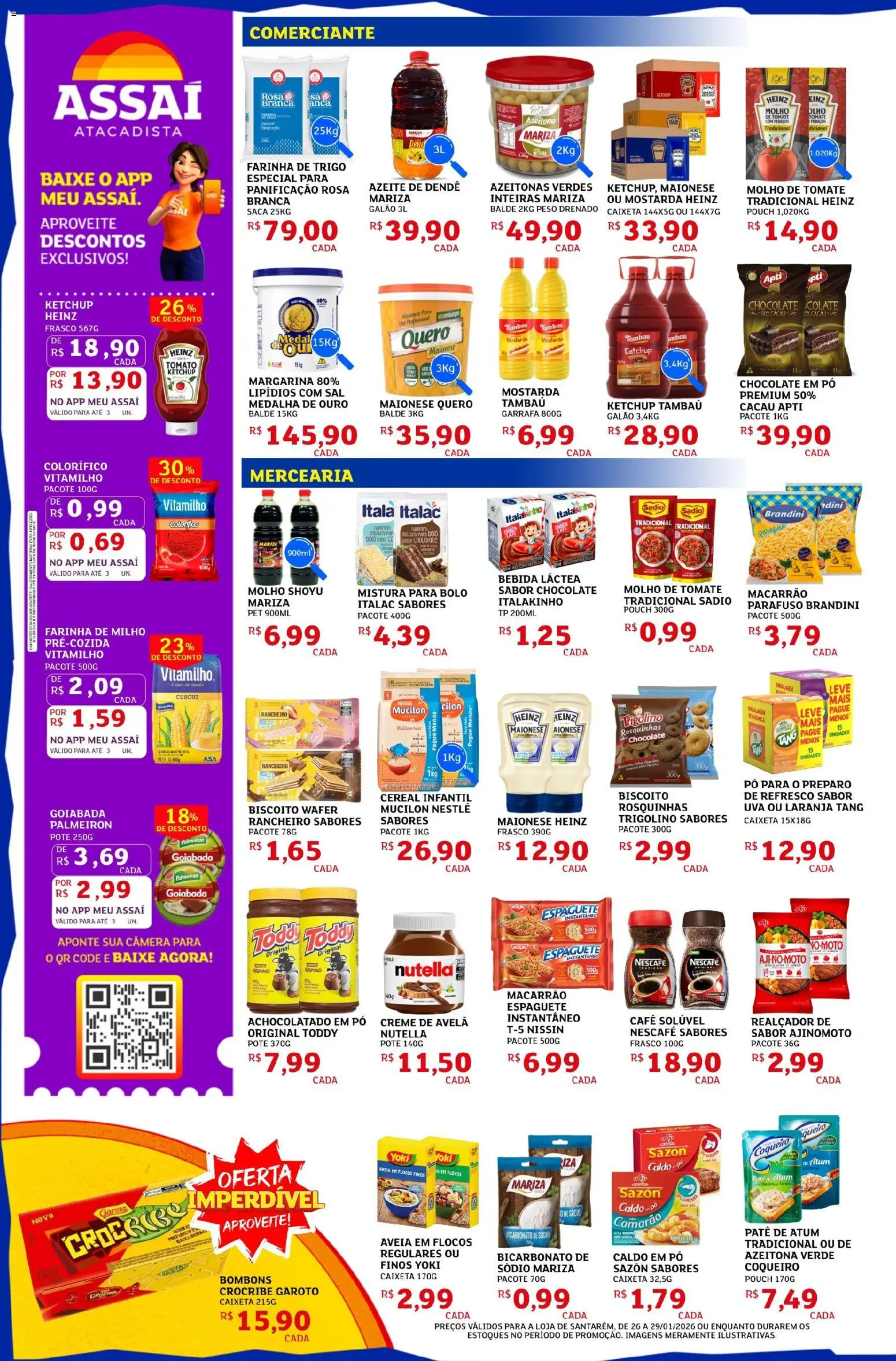 Assaí Atacadista Folheto - válido de 26.01.2026 | Página: 2 | Produtos: Achocolatado, Café, Sal, Mistura para bolo