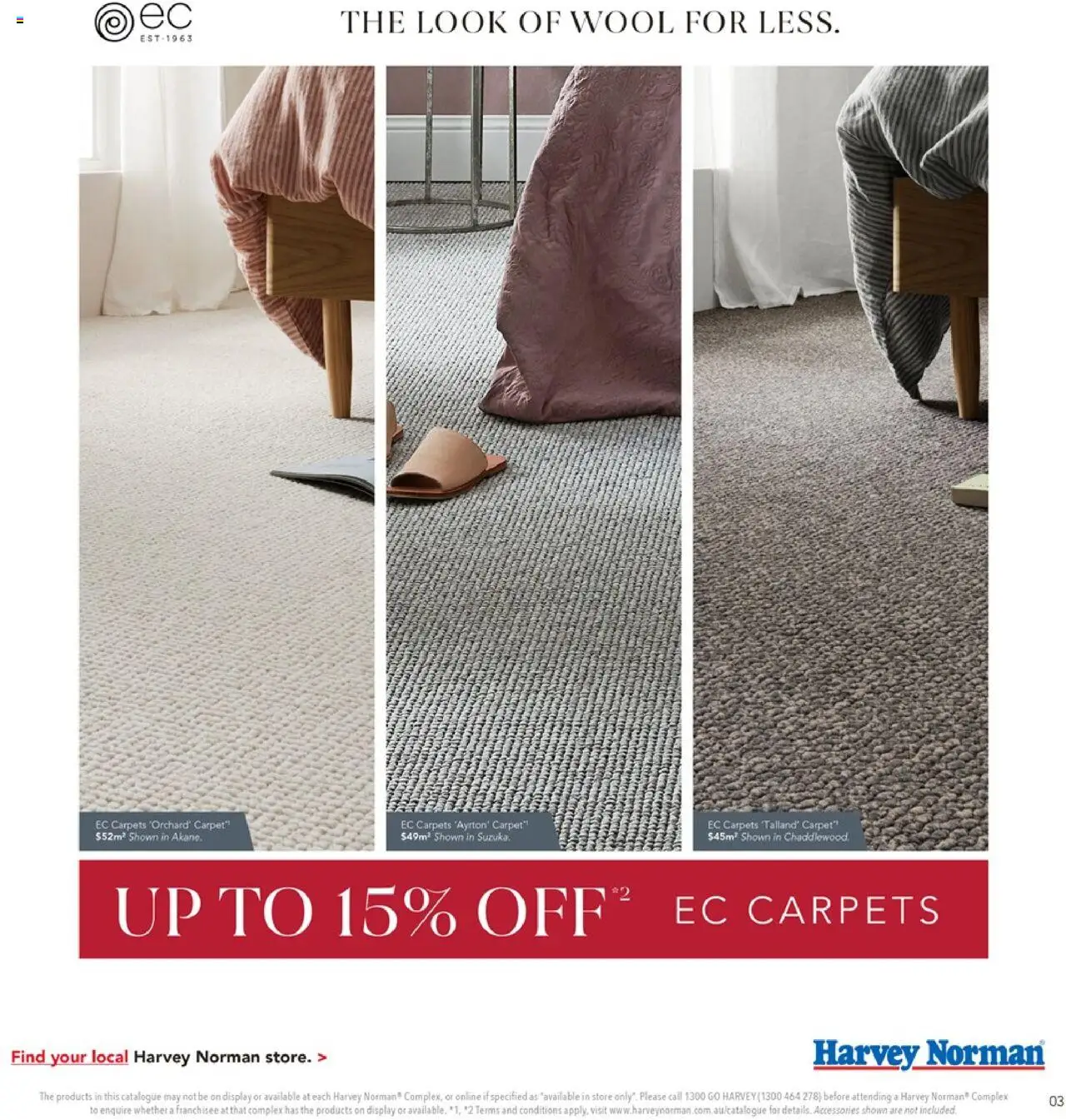 Harvey Norman catalogue - valid from 07.08.2025 | Page: 3 | Products: Carpet, Accessories