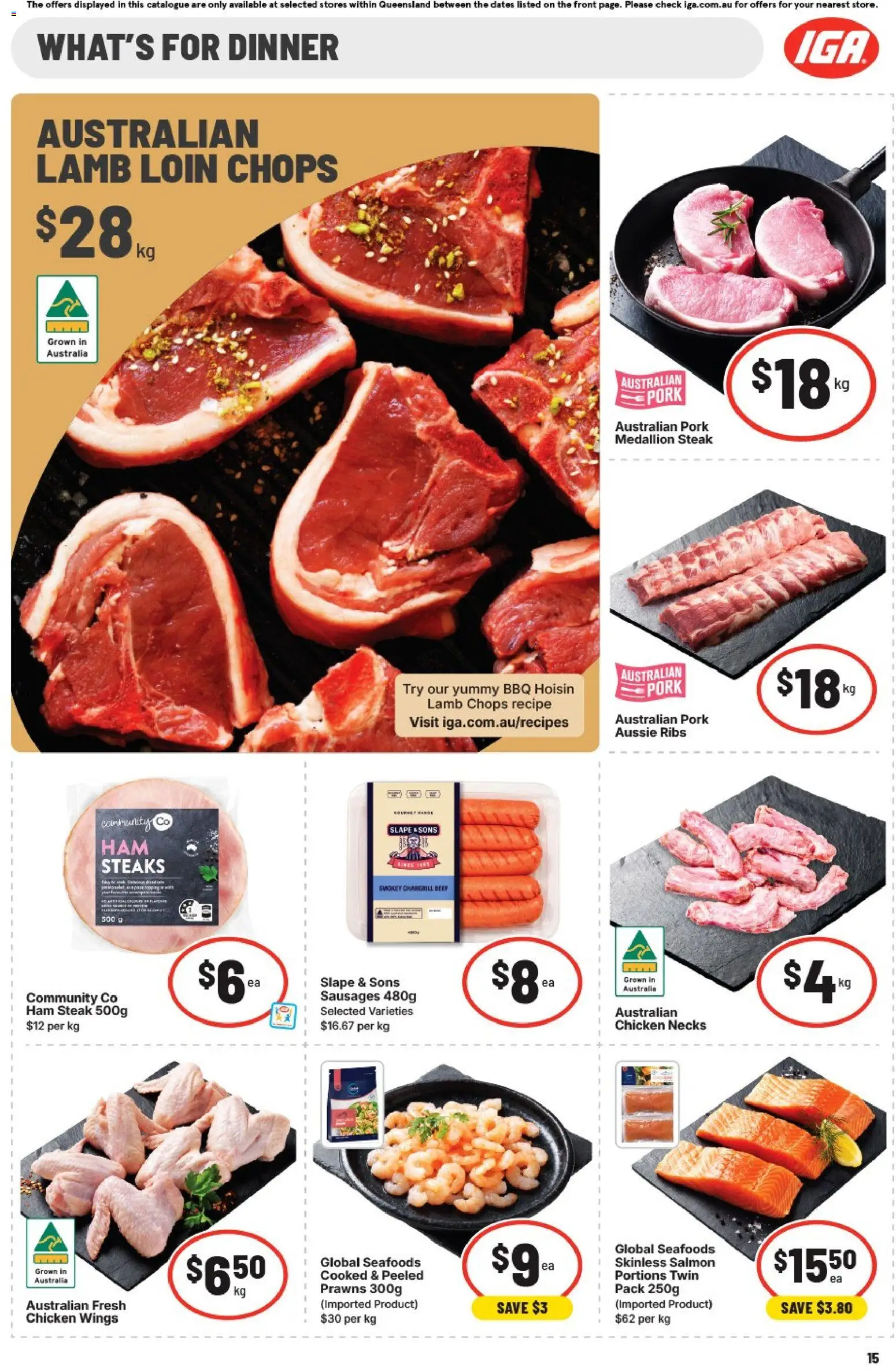 IGA catalogue - valid from 04.03.2026 | Page: 18 | Products: Ham, Chicken, Beef, Prawns