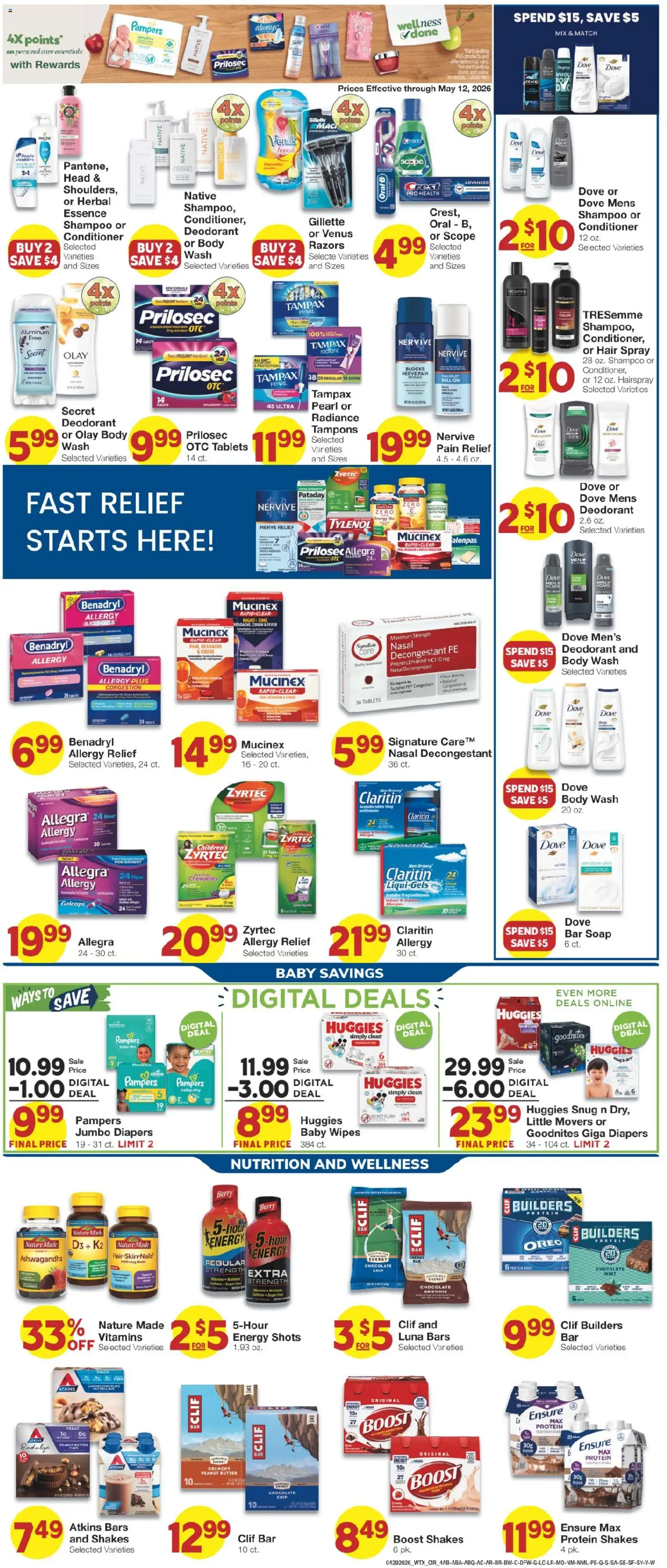 United Supermarkets Weekly Ad - valid from 28.04.2026 | Page: 4 | Products: Fragrance, Shampoo, Deodorant, Body Wash