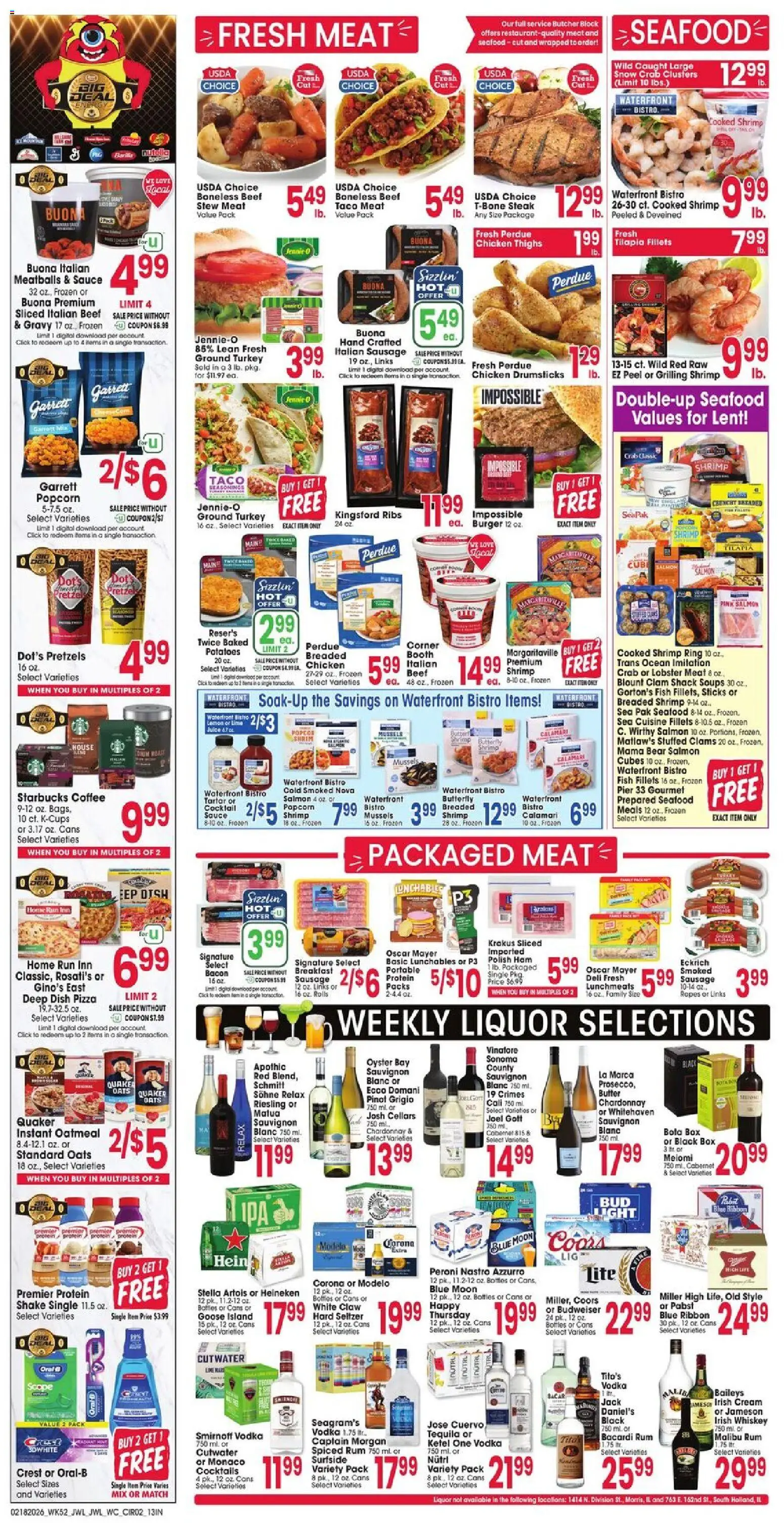 Jewel Osco Weekly Ad - IN - valid from 18.02.2026 | Page: 2 | Products: Box, Ring, Cream, Sausage