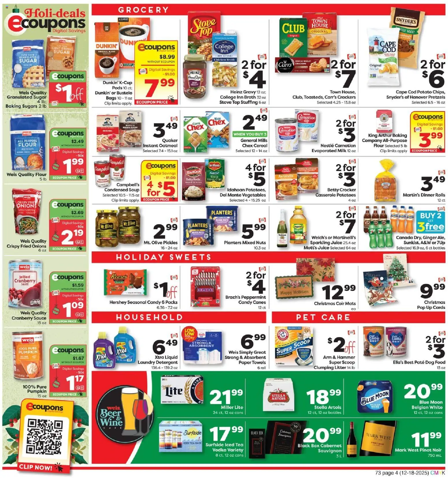 Weis Weekly Circular - VA - valid from 18.12.2025 | Page: 4 | Products: Ginger, Clip, Potatoes, Sugar