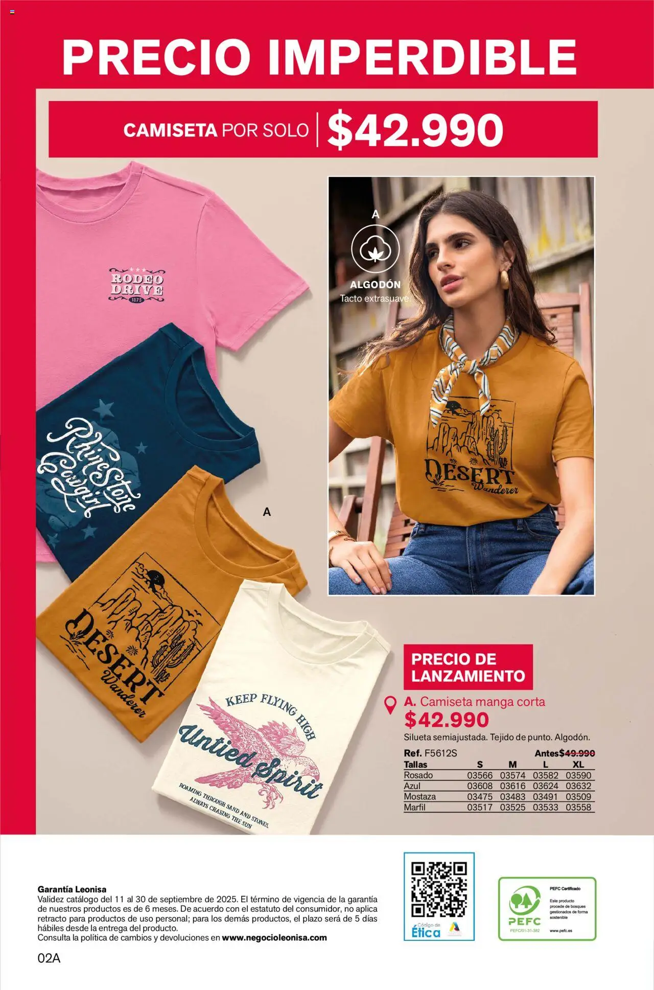 Leonisa revista - valida desde el 12.09.2025 | Página: 2 | Productos: Algodón, Camiseta, Mostaza