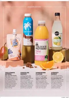 Preview of Woolworths Fresh Ideas Magazine - valid from 14.01.2026 | Page: 48 | Products: Chocolate, Juice, Water, Lemon