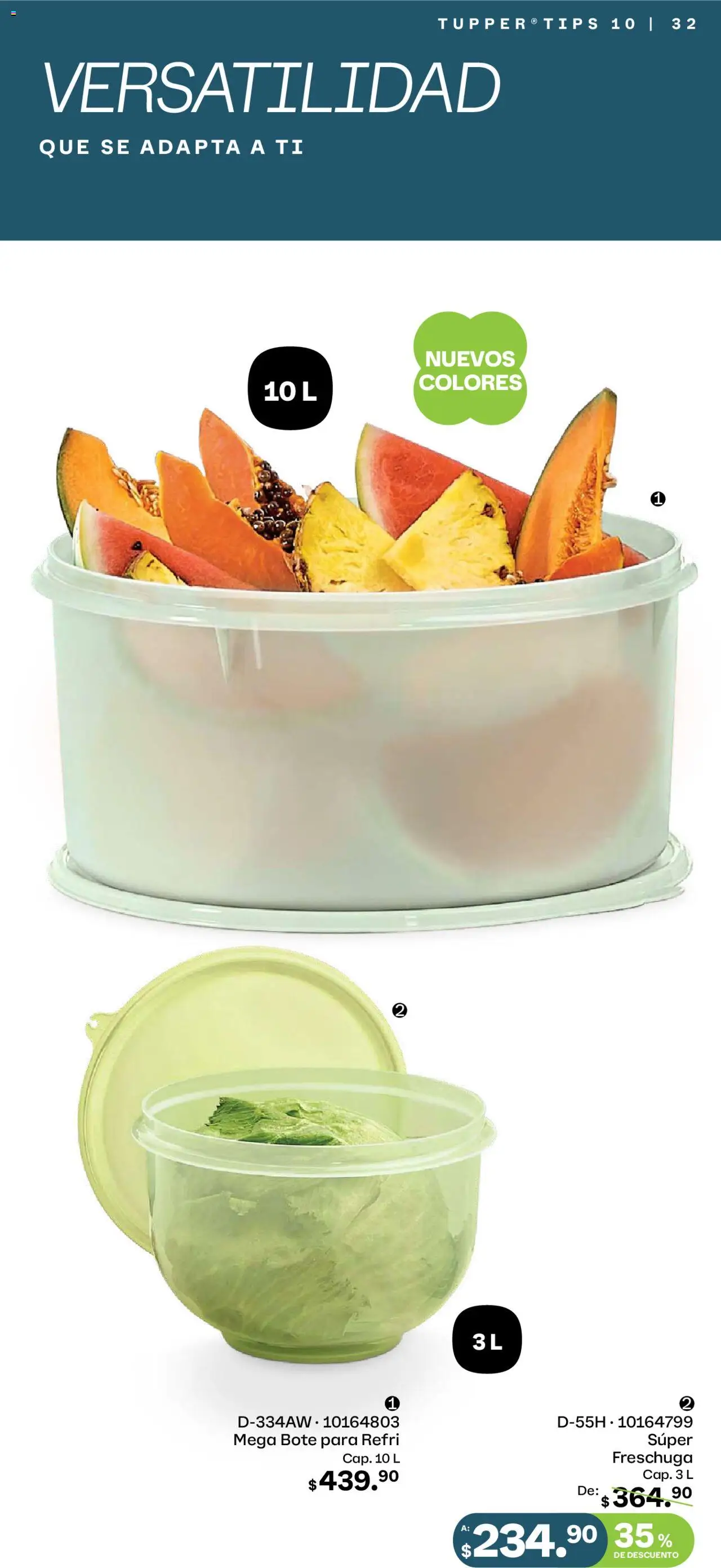 Nuevas ofertas de Tupperware válidas en toda la República Mexicana desde el 08.09.2025. ¡Encuentra las mejores ofertas en Tupperware - Catálogo! | Página: 32 | Productos: Tupper