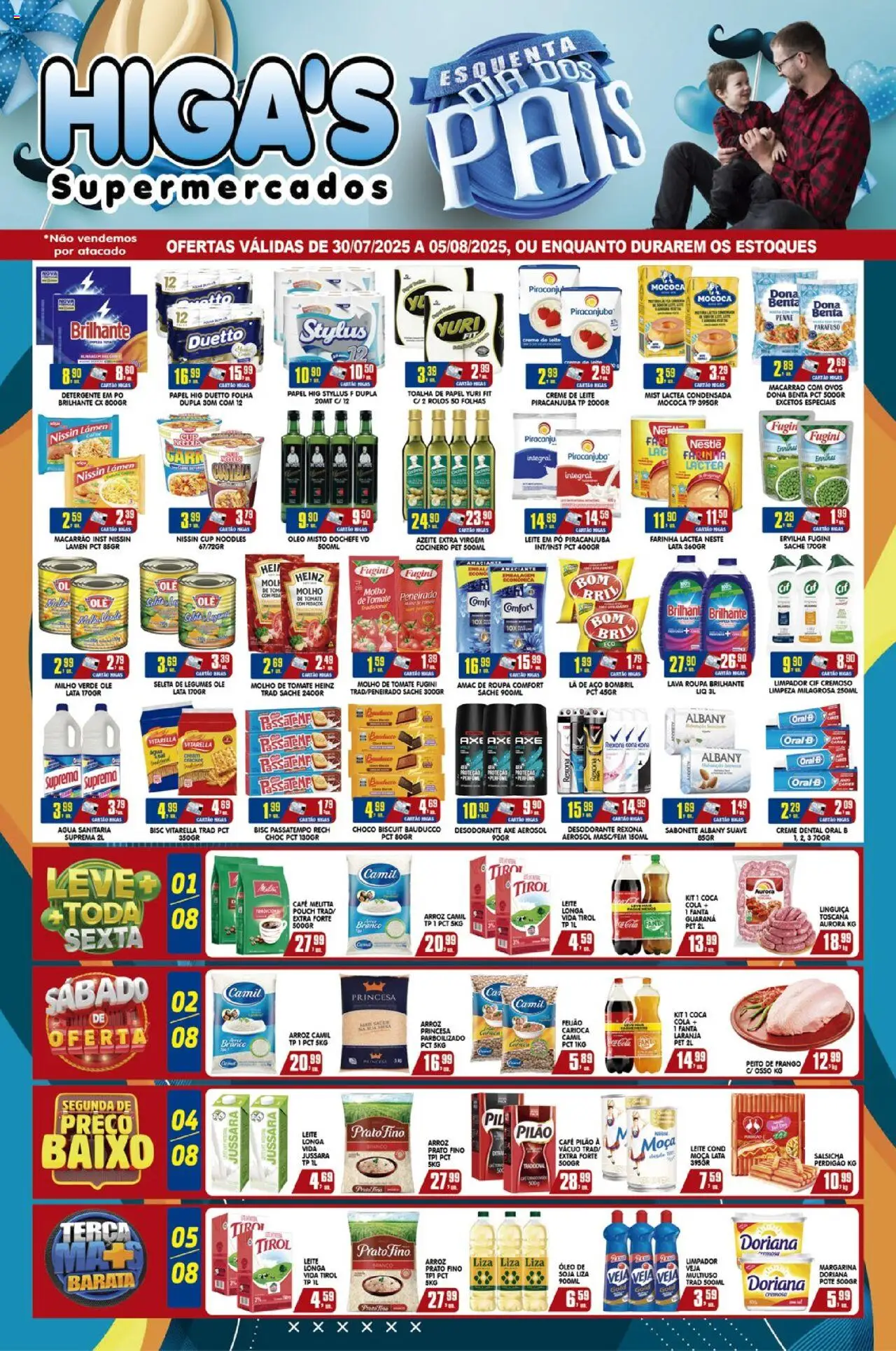 Higa's Supermercado Folheto - válido de 30.07.2025 | Página: 1 | Produtos: Milho verde, Café, Arroz, Creme