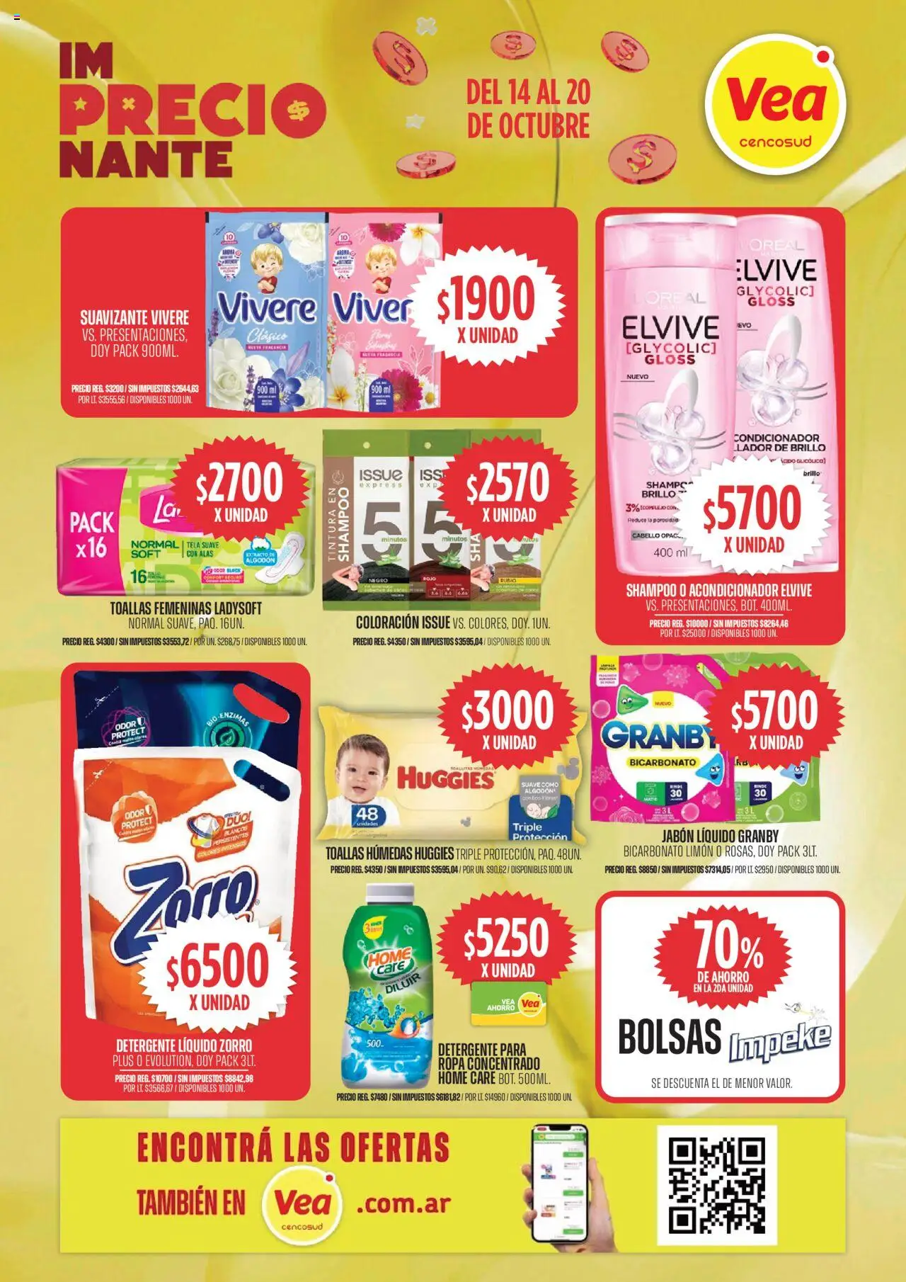 Vea ofertas │ válido desde el 14.10.2025 | Página: 8 | Productos: Toallas, Detergente, Limón, Ropa