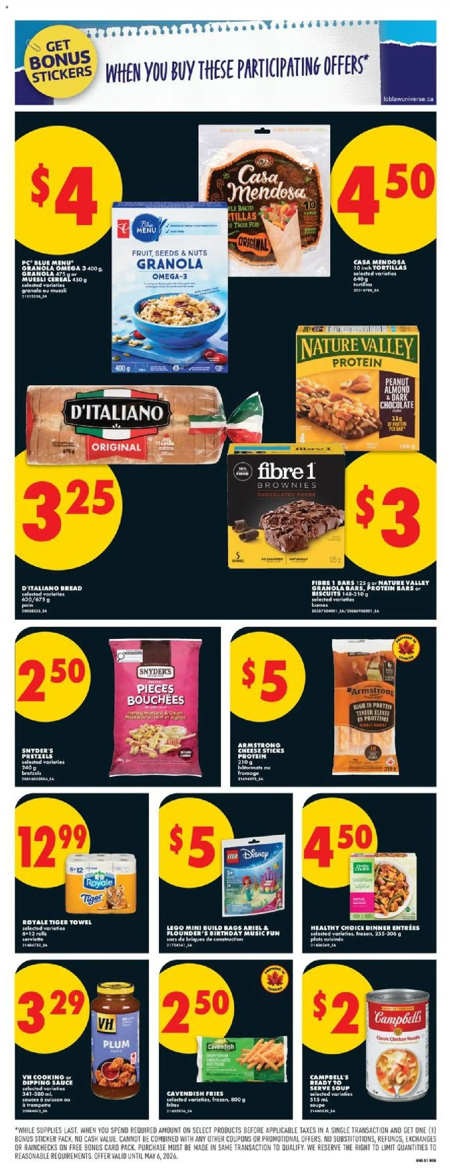 No Frills flyer valid from 23.04.2026 | Page: 10 | Products: Cheese, Bread, Chocolate, Chicken