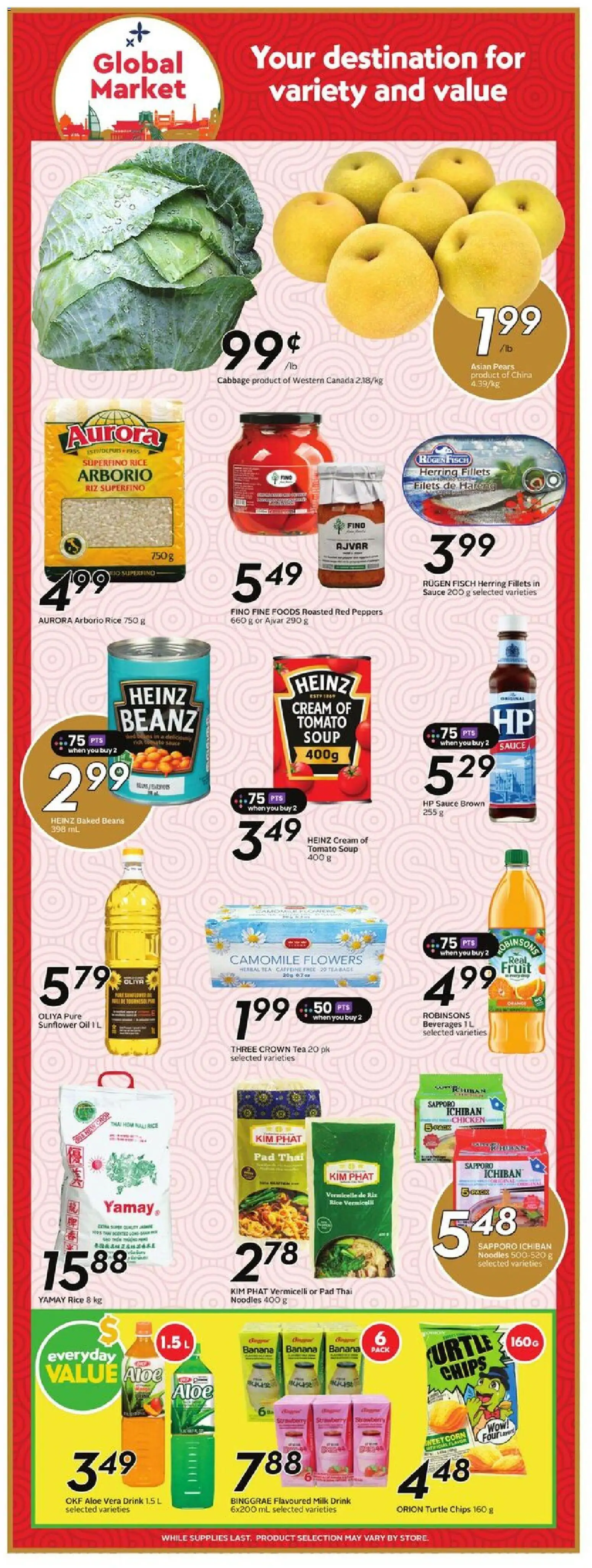 Safeway flyer valid from 05.03.2026 | Page: 14 | Products: Rice, Tea, Cream, Milk