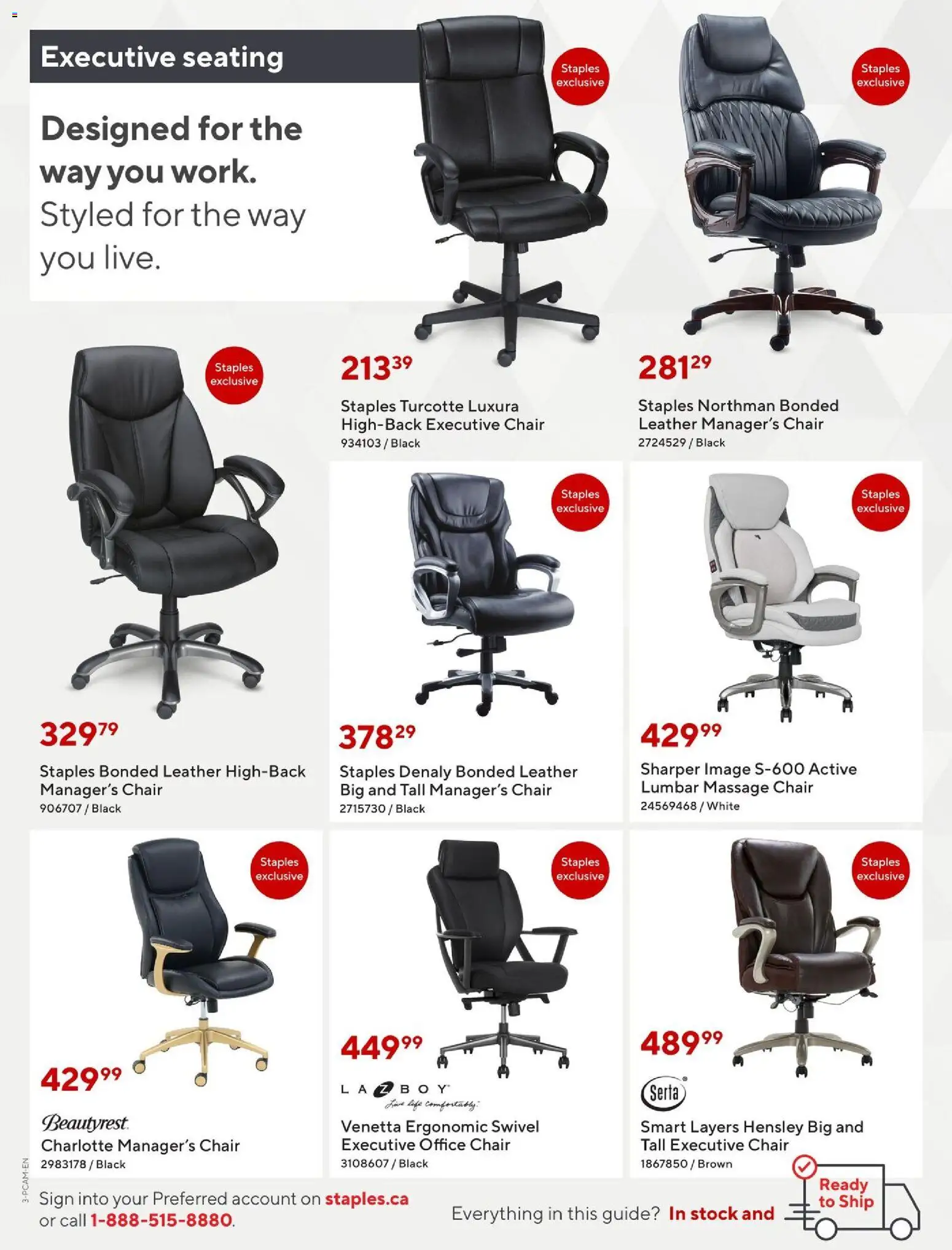 Staples flyer valid from 28.10.2025 | Page: 3 | Products: Chair