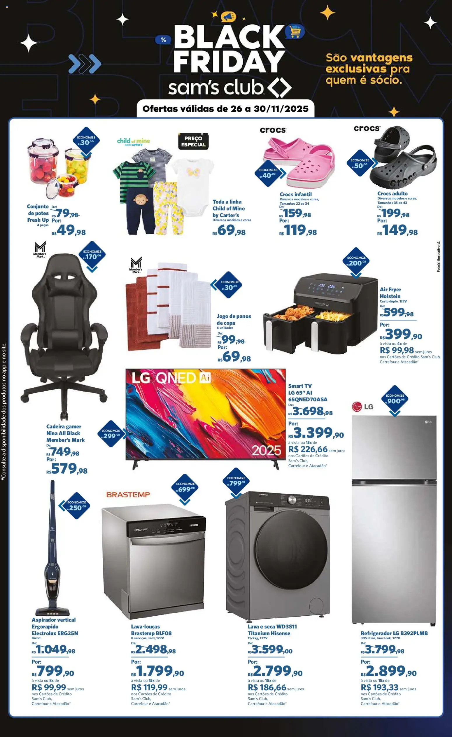 Sam's Club Folheto - válido de 26.11.2025 | Página: 7 | Produtos: smart TV, Air fryer, Copa, Potes