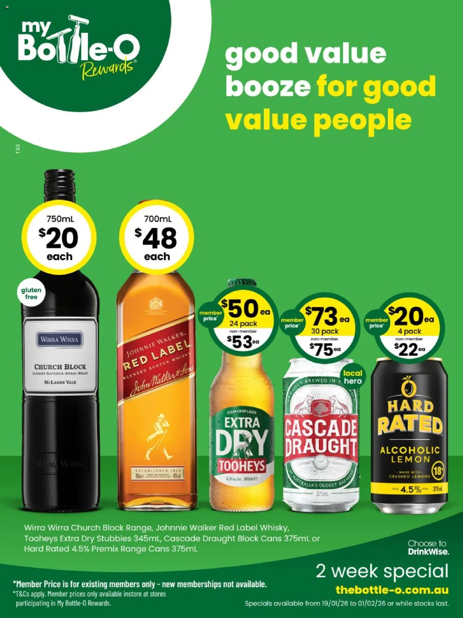 The Bottle-O catalogue - valid from 19.01.2026 | Page: 1 | Products: Lemon, Scotch