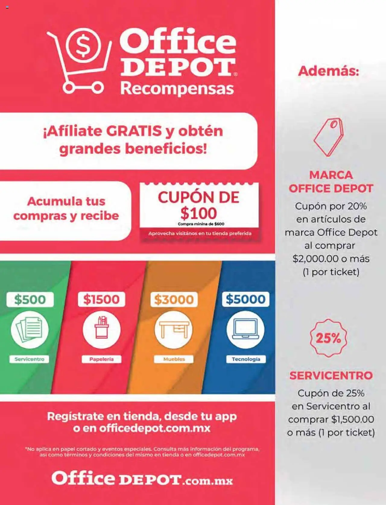 Nuevas ofertas de Office Depot válidas en toda la República Mexicana desde el 09.01.2025. ¡Encuentra las mejores ofertas en Office Depot catálogo 2025! | Página: 367