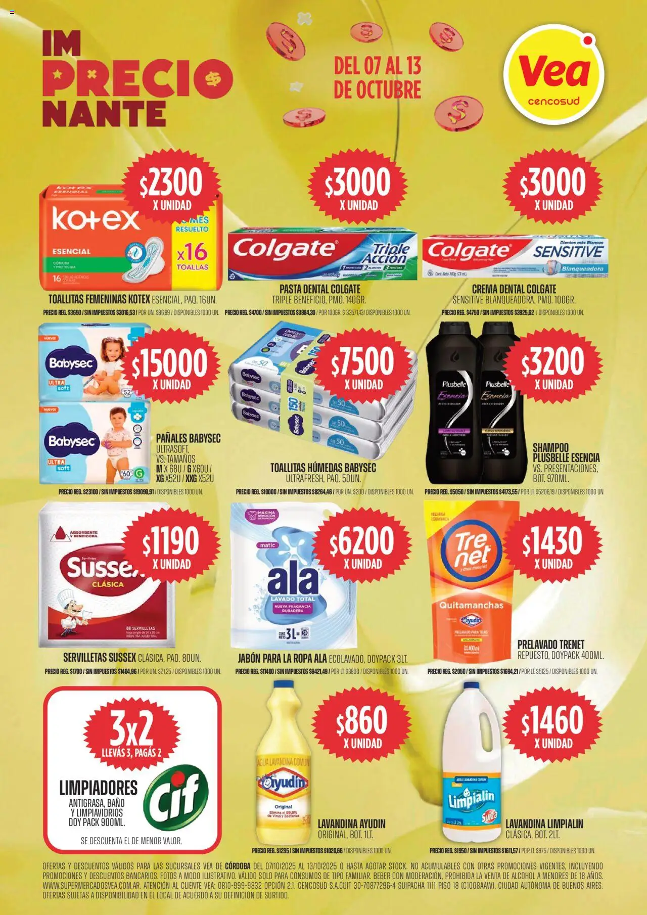 Vea - Ofertas Córdoba │ válido desde el 07.10.2025 | Página: 8 | Productos: Baño, Toallitas húmedas, Jabón, Pasta
