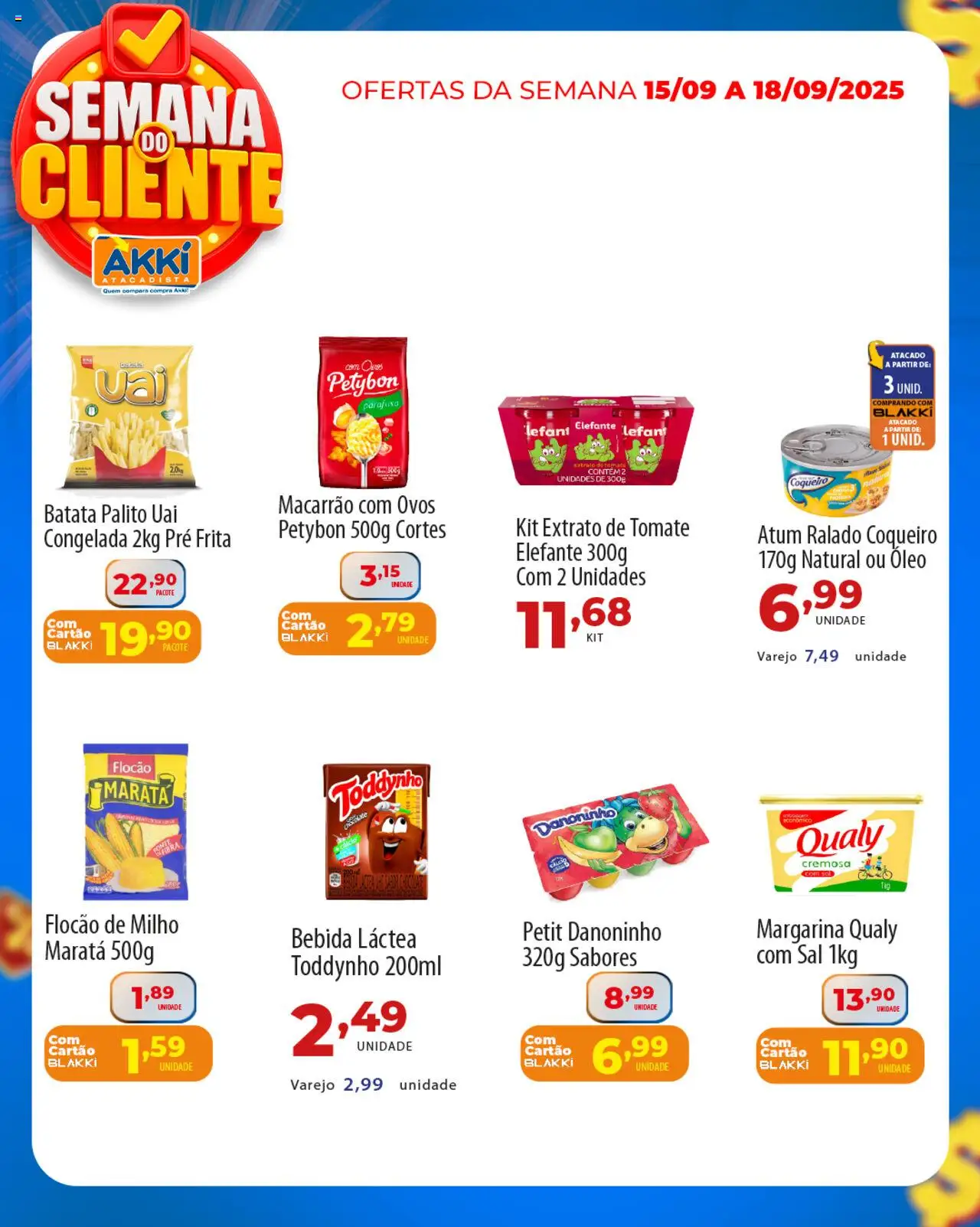Akki Atacadista Folheto - válido de 15.09.2025 | Página: 3 | Produtos: Óleo, Cálcio, Batata, Atum