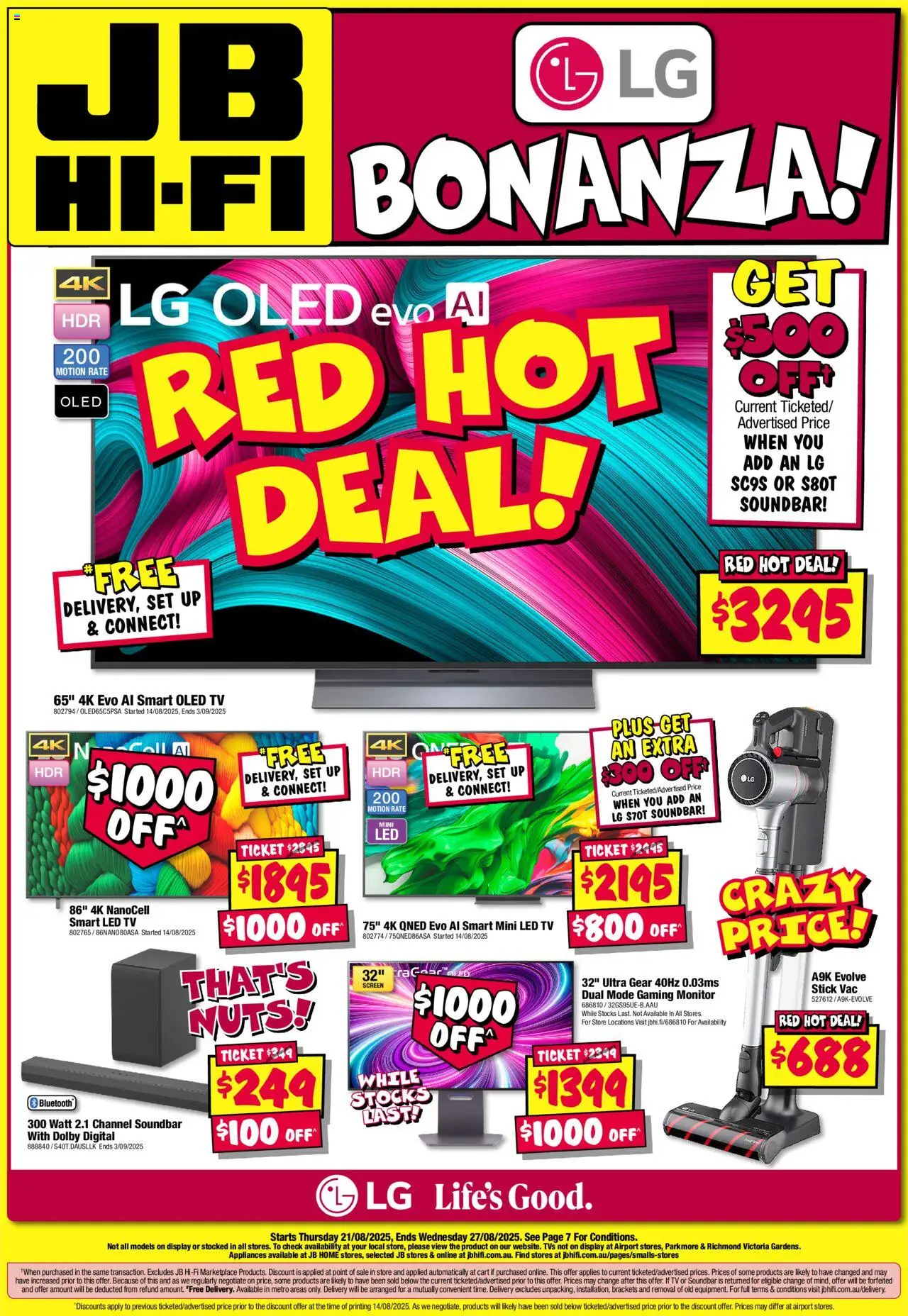 JB Hi-Fi catalogue - valid from 21.08.2025 | Page: 1 | Products: Cart, Nuts, Digital, Monitor