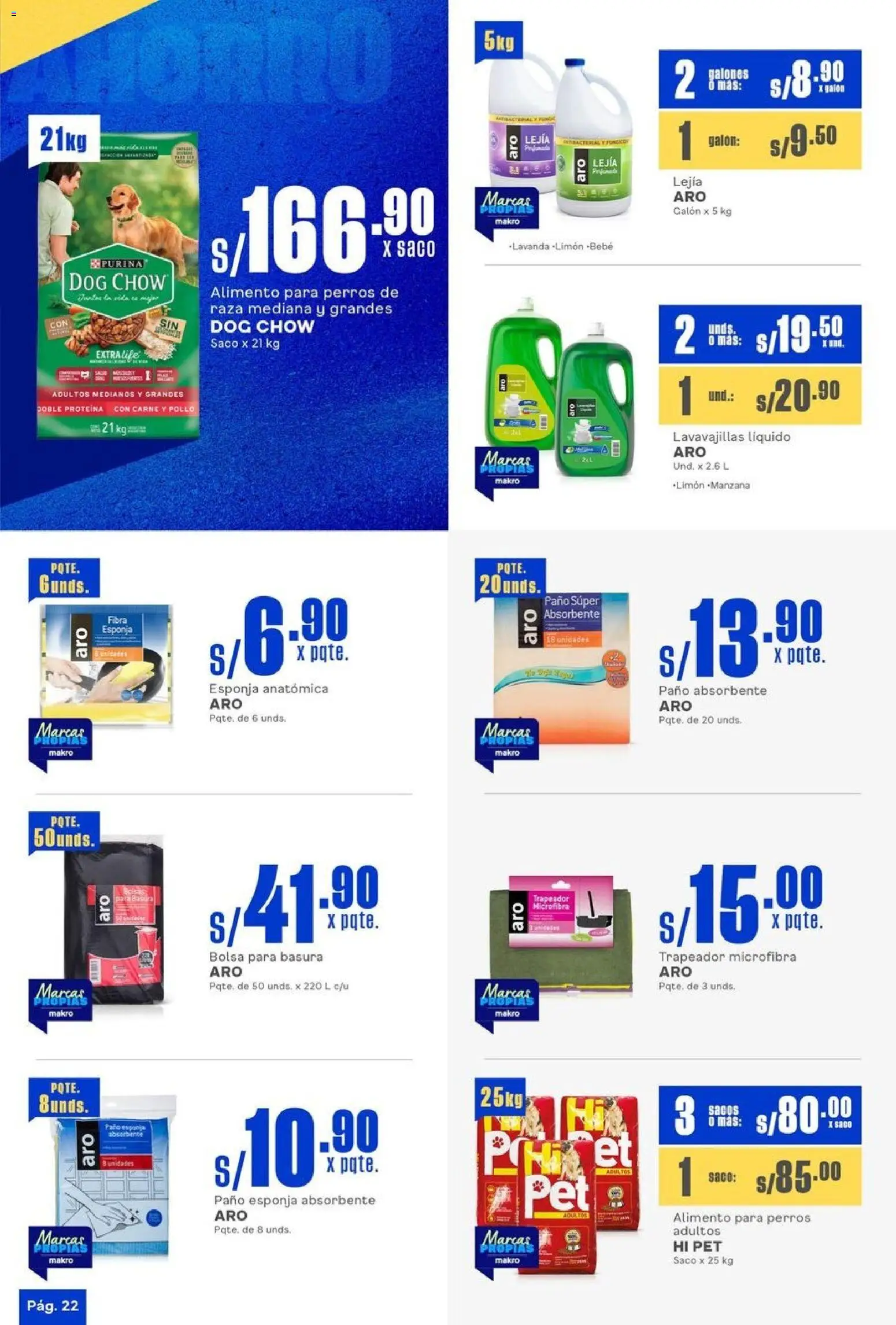Catálogo Makro válido desde 23.10.2025 | Página: 22 | Productos: Esponja, Saco, Bolsa, Lavavajillas