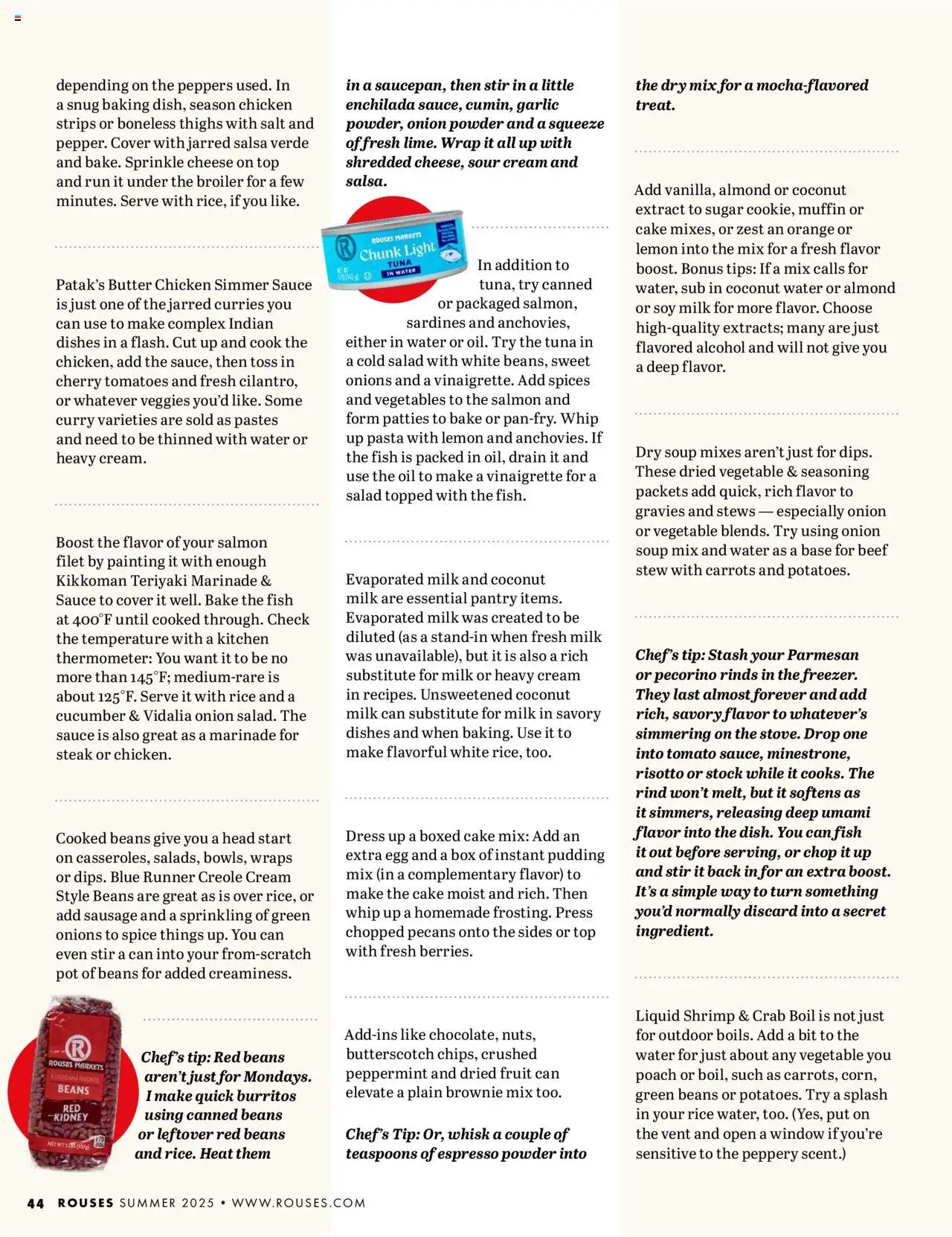 Rouses Magazine Summer 2025 - valid from 01.09.2025 | Page: 46 | Products: Tomatoes, Fish, Cream, Dress