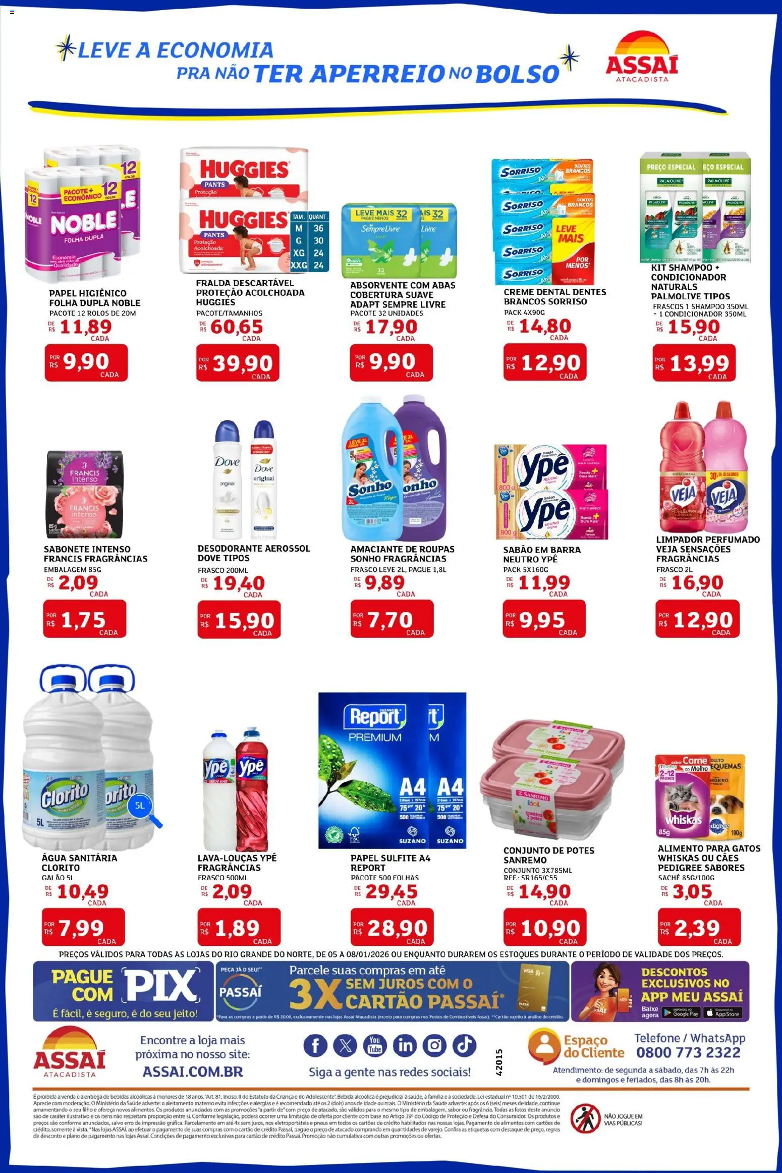 Assaí Atacadista Folheto - válido de 05.01.2026 | Página: 4 | Produtos: Shampoo, Condicionador, Dove, Amaciante