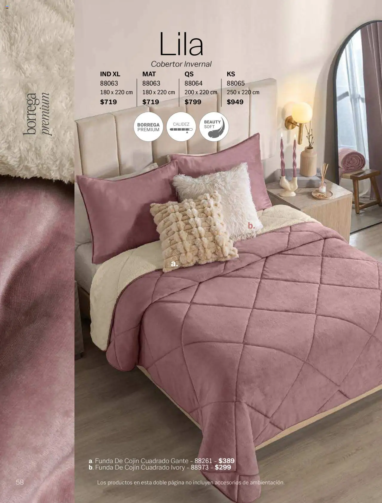 Nuevas ofertas de Vianney válidas en toda la República Mexicana desde el 15.08.2025. ¡Encuentra las mejores ofertas en Vianney - Catálogo Invierno! | Página: 60 | Productos: Cobertor, Funda
