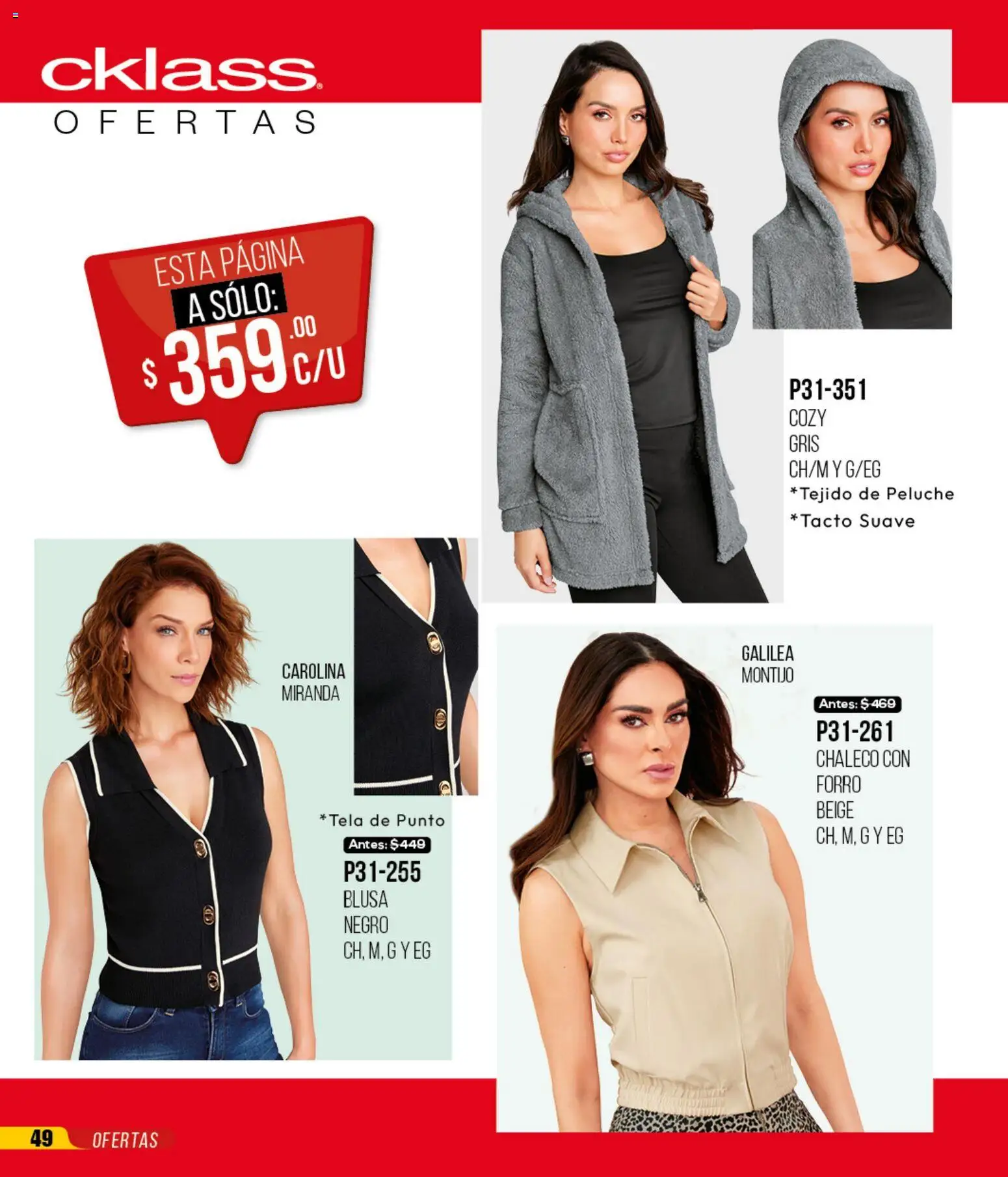 Nuevas ofertas de Cklass válidas en toda la República Mexicana desde el 12.01.2026. ¡Encuentra las mejores ofertas en Cklass catálogo Mega Ofertas Calzado! | Página: 359 | Productos: Blusa, Chaleco