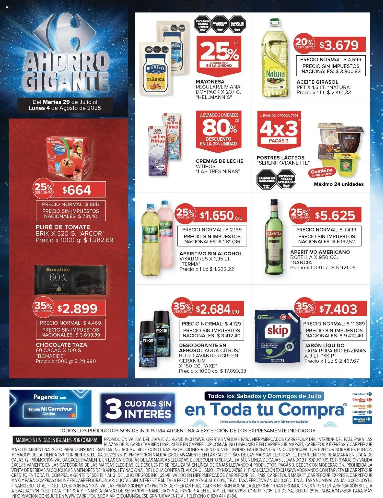 Carrefour ofertas - Córdoba │ válido desde el 29.07.2025 | Página: 11 | Productos: Mayonesa, Taza, Tomate, Crema