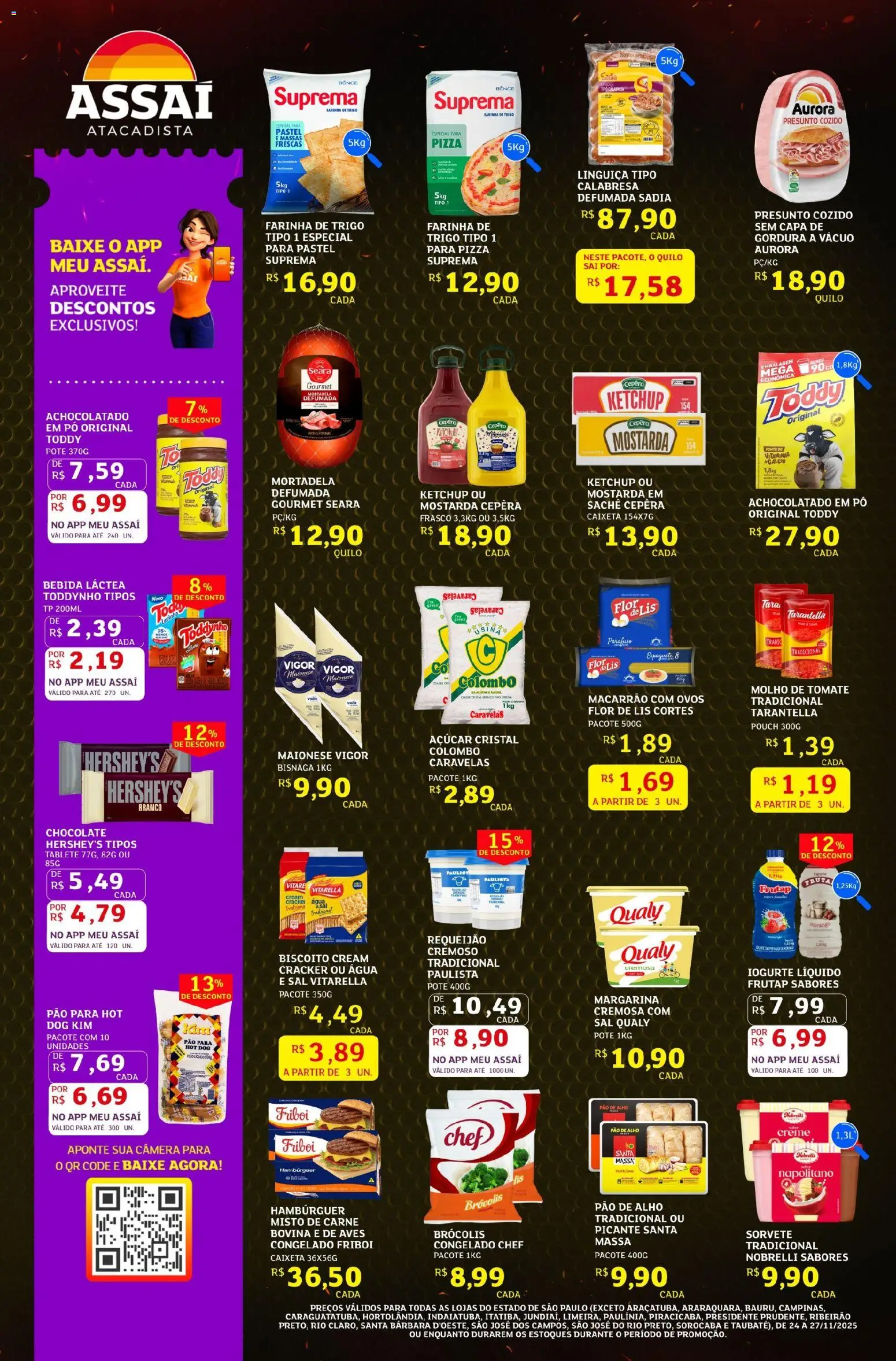 Assaí Atacadista Folheto - válido de 24.11.2025 | Página: 2 | Produtos: Ovos, Macarrão, Massa, Maionese