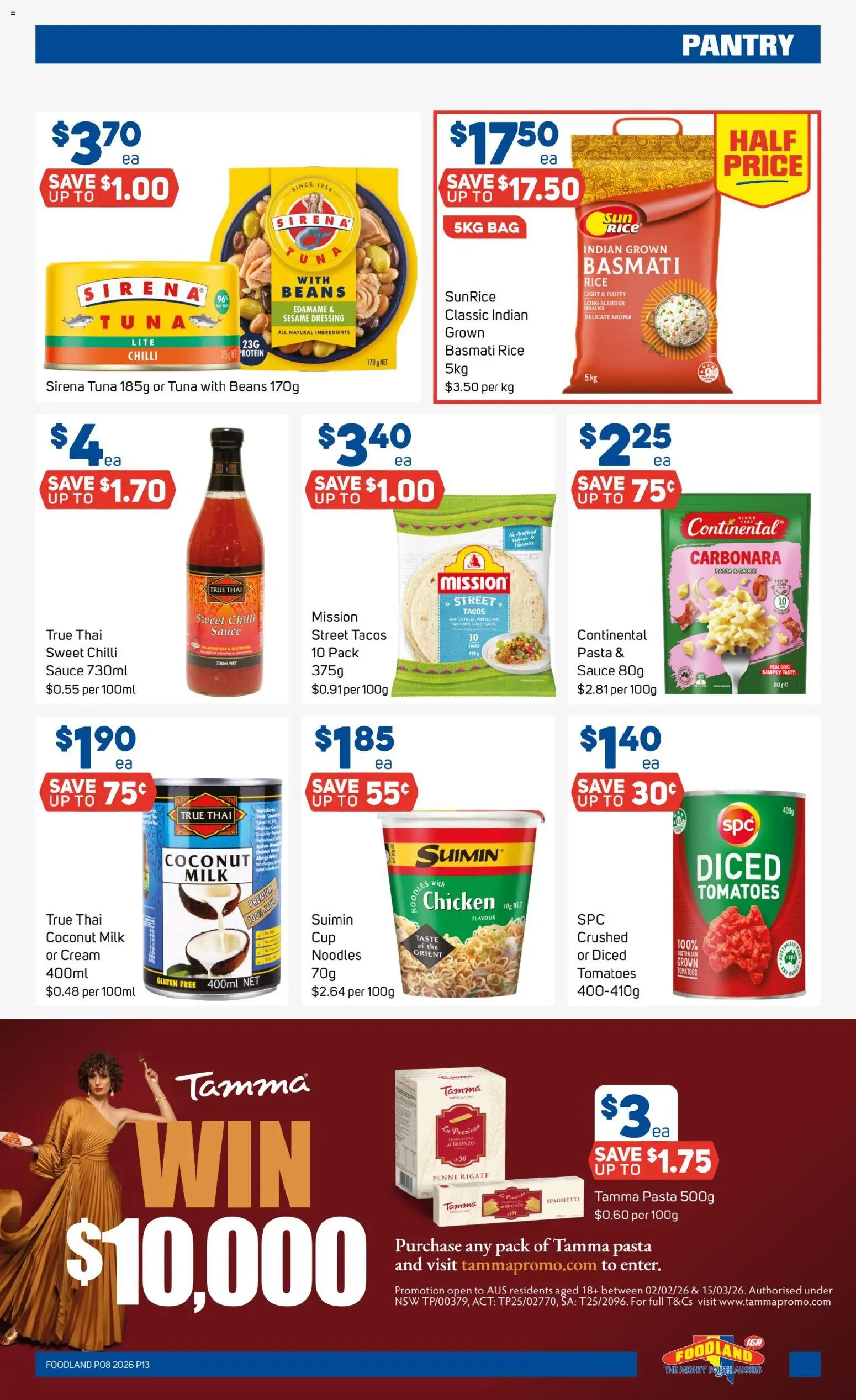 Foodland catalogue - valid from 18.02.2026 | Page: 13 | Products: Milk, Chicken, Rice, Sauce