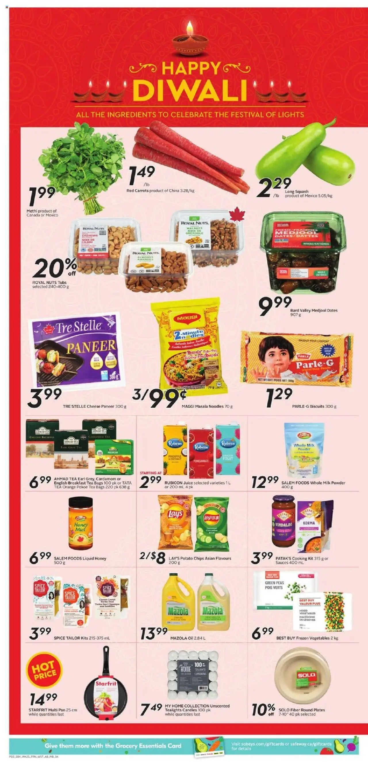 Safeway flyer valid from 16.10.2025 | Page: 5 | Products: Tea, Chips, Nuts, Milk