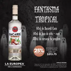 Vista previa de La Europea catálogo Bacardi Coco, nuevo folleto de la tienda, válido en México a partir del 31.10.2025